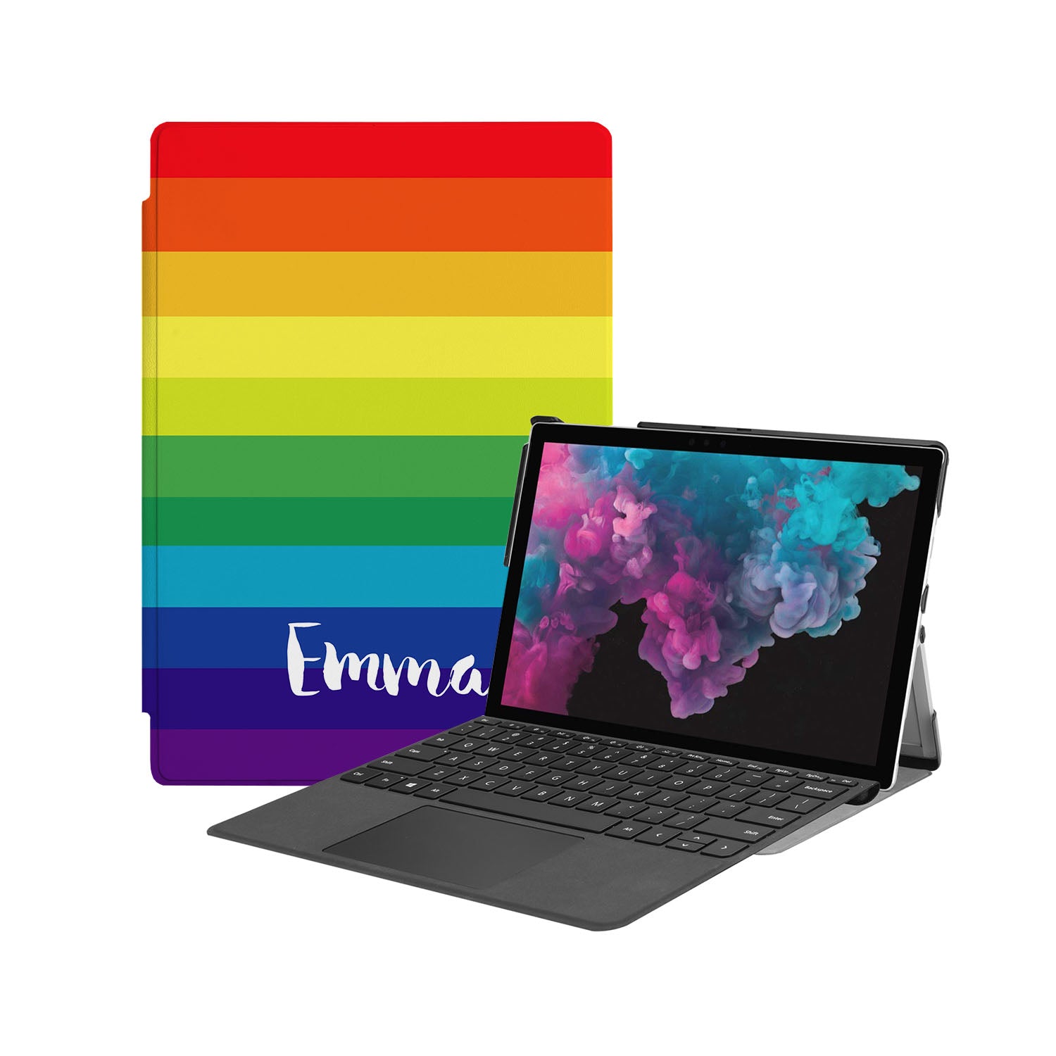 Microsoft Surface Case - Durable Protective Cover with Rainbow Design for Microsoft Surface Pro/Go/Laptop - Perfect for Work, School & Travel