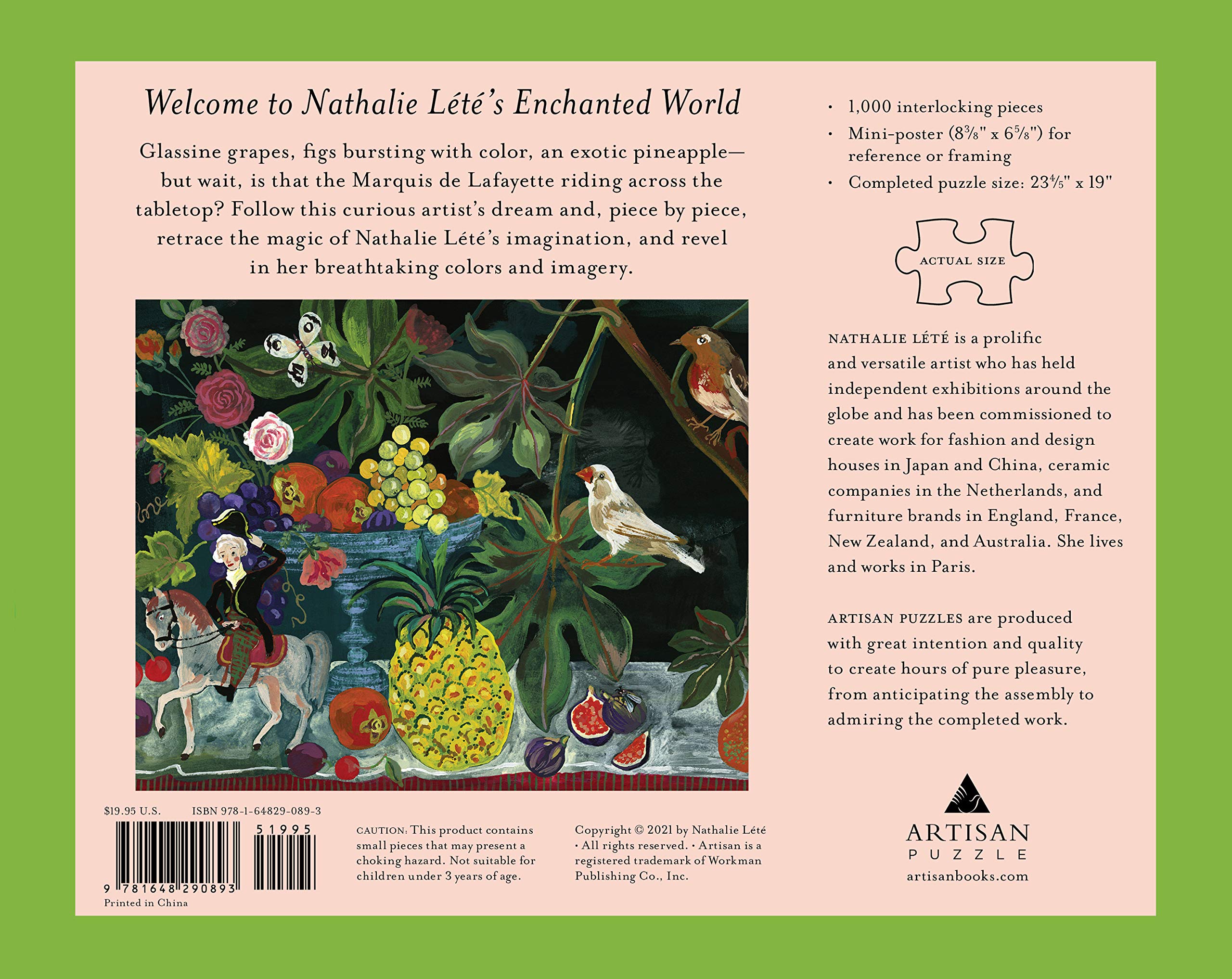 Nathalie Lété: Still Life with Pineapple 1000-Piece Jigsaw Puzzle | Premium Artisan Puzzle for Adults | Perfect for Home Decor, Relaxation & Family Game Night