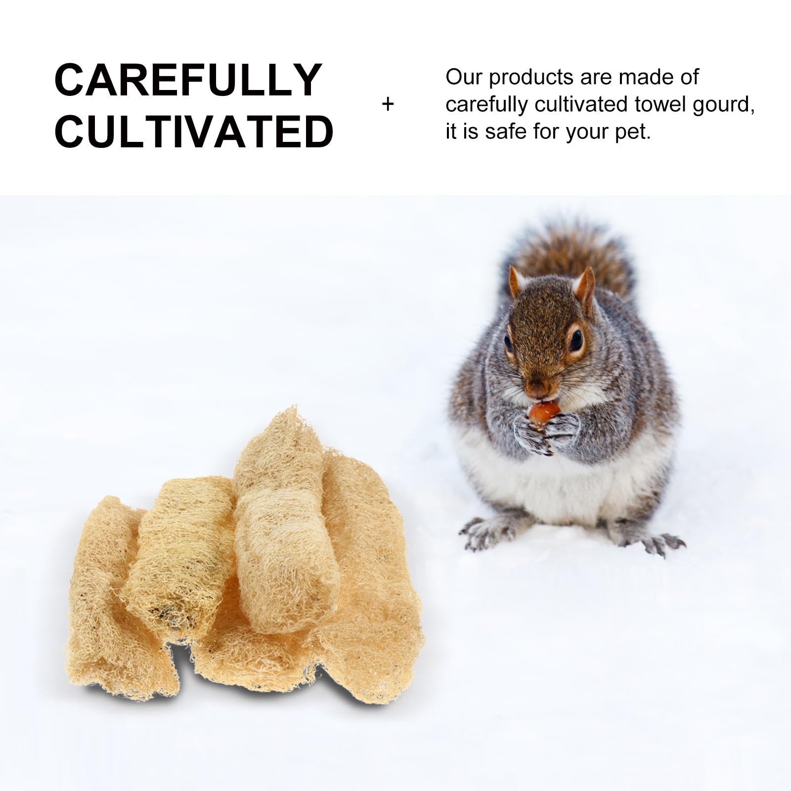 5pcs Natural Loofah Chewing Toys for Dogs, Cats, Small Pets - Teeth Cleaning & Dental Care Chew Toys for Rabbits, Hamsters, Guinea Pigs, Chinchillas - Perfect for Bath Time, Playtime & Molar Health