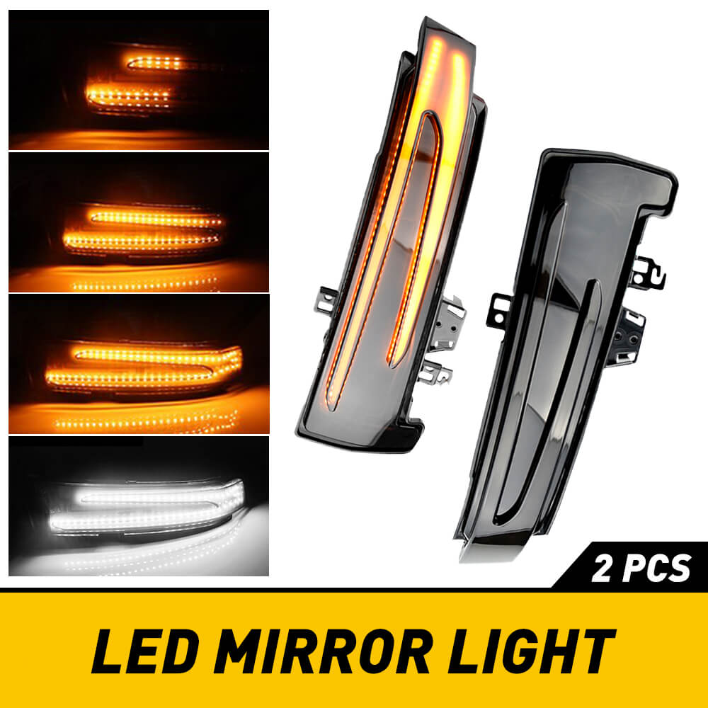 Smoke Dynamic Sequential LED Side Mirror Turn Signal Light for Mercedes Benz - Upgrade Your Car's Safety & Style | Perfect for Night Driving & Customization