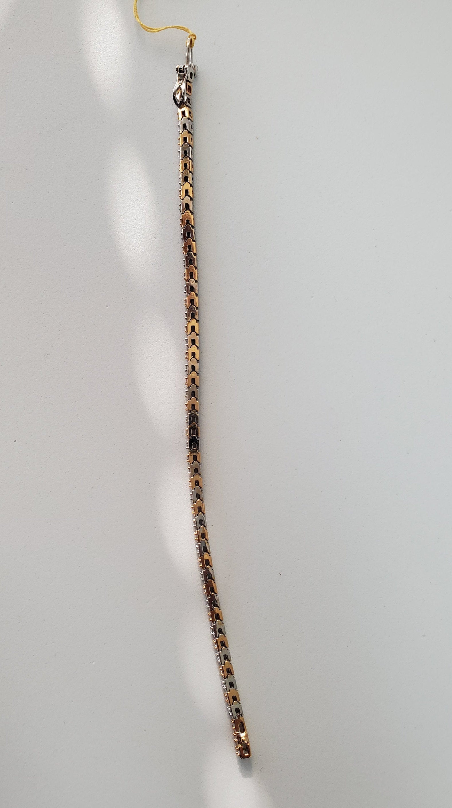 18K Rose Gold & White Gold Diamond Tennis Bracelet for Women - Elegant Stackable Jewelry Gift for Weddings, Anniversaries & Special Occasions