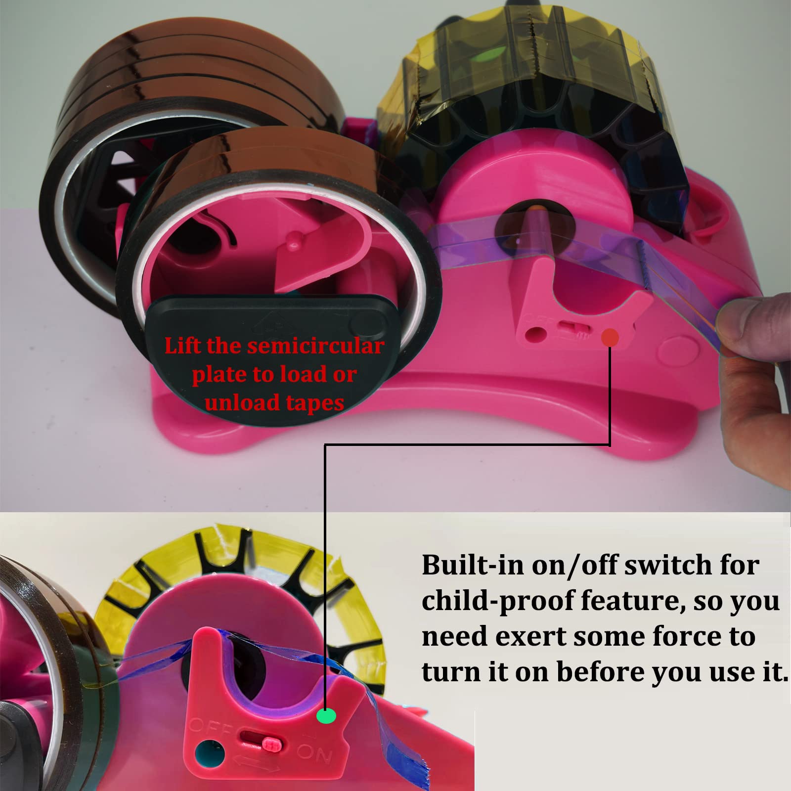 Pink Heat Tape Dispenser for Sublimation - 1