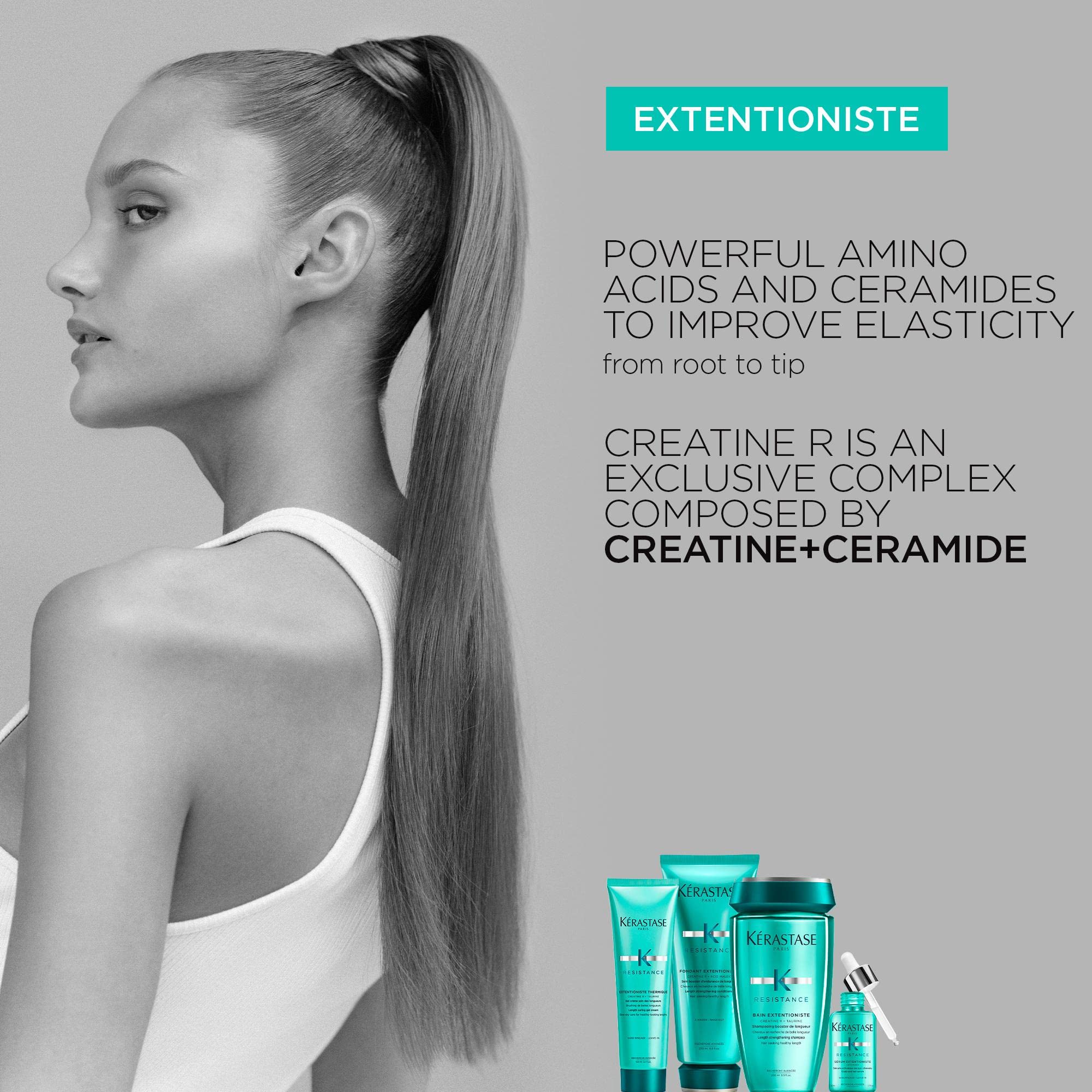 Kérastase Resistance Extentioniste Hair Growth Trio Set - Strengthening Shampoo, Smoothing Mask & Leave-In Serum for Long Hair Care | All Hair Types | Promotes Growth & Repair | Perfect for Daily Hair Routine & Special Occasion Styling