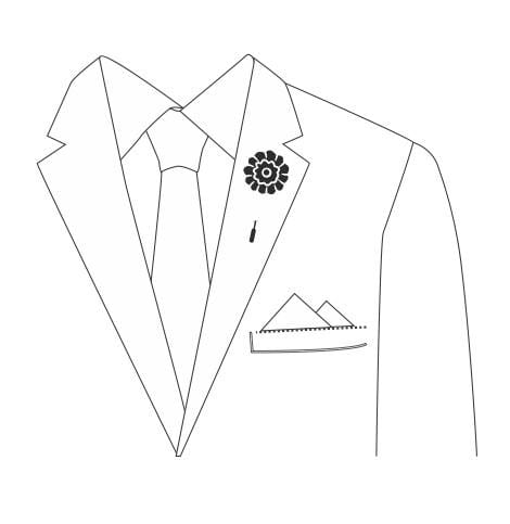 Premium Cotton Lapel Pin - Elegant Poona Pink for Suits, Jackets & Blazers | Formal & Business Attire Accessory