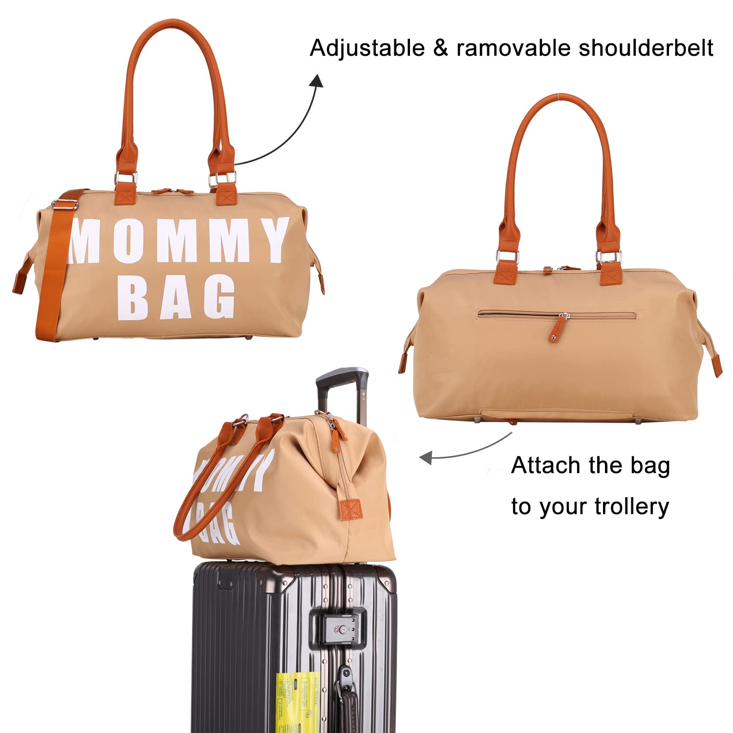 Upgraded Large Capacity Maternity Tote Bag - Hospital & Delivery Diaper Bag with Travel Organizers - Perfect for Labor, Baby Essentials & On-the-Go Moms