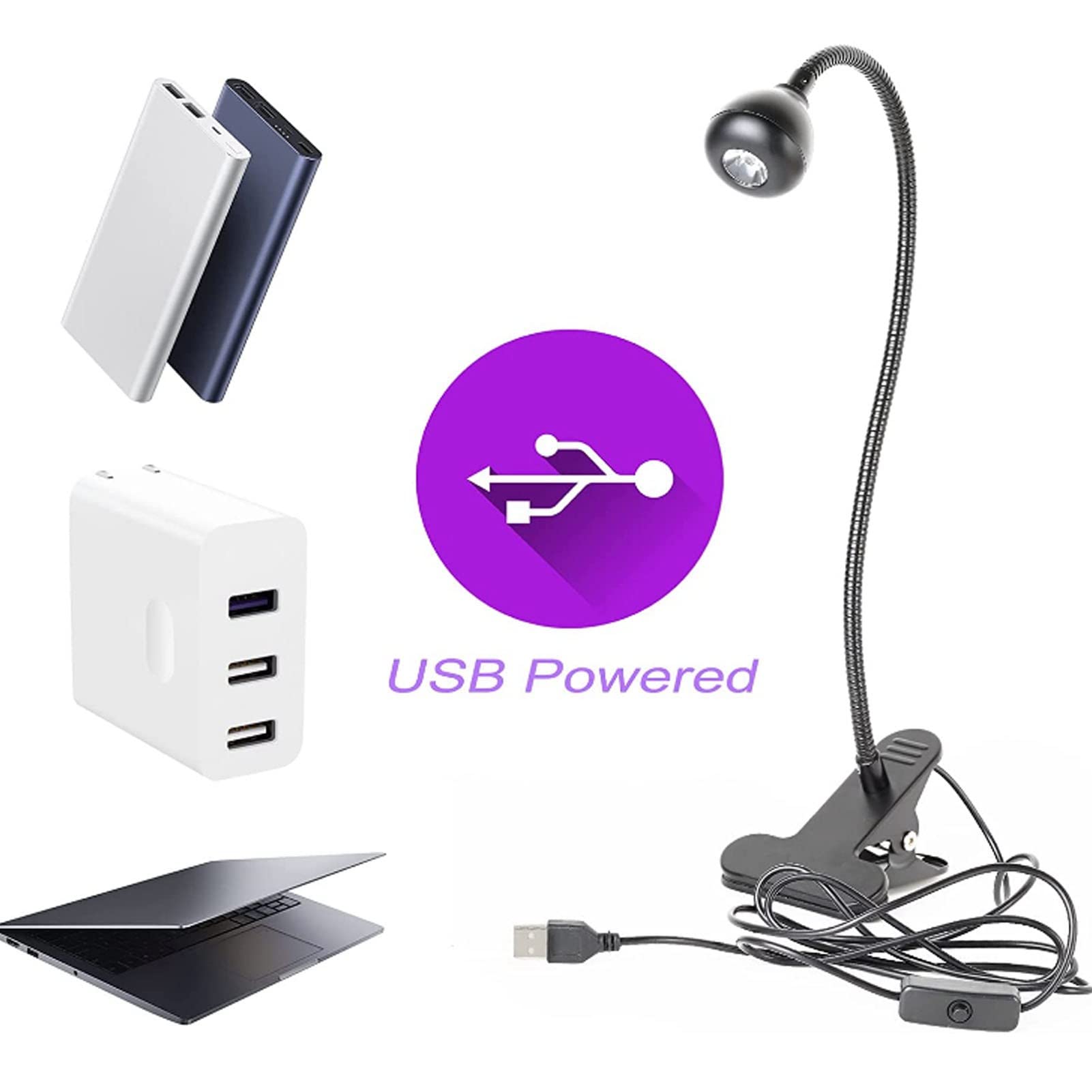 Ubersweet® UV Curing Clamp Lamp - 360° Adjustable USB-Powered Compact UV Nail Light for Gel Polish Curing | Perfect for Nail Salons, Home Manicures & DIY Nail Art