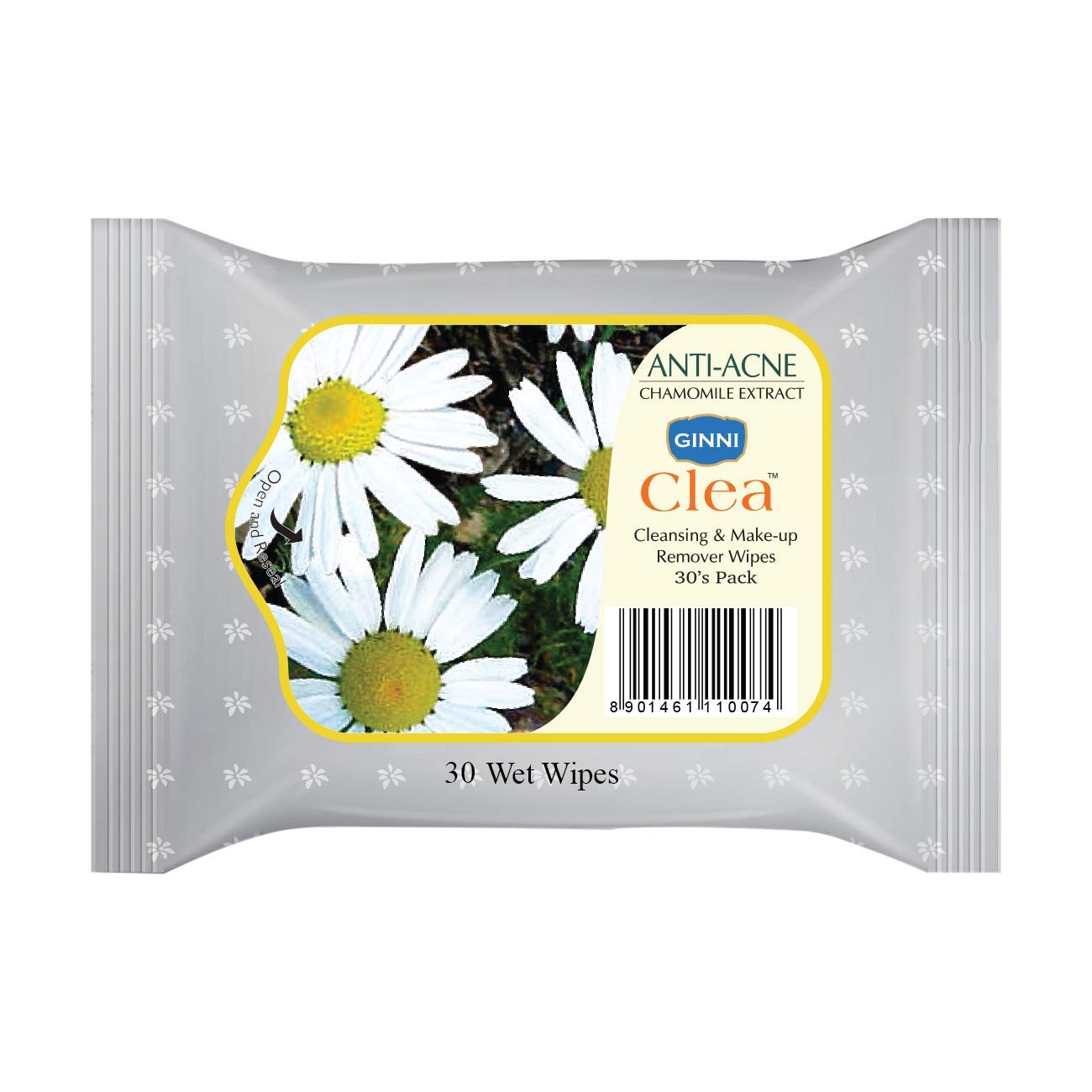 GINNI Clea Cleansing & Makeup Remover Wet Wipes for Face - Hydrating & Moisturizing Facial Wipes (Pack of 5) | Gentle Makeup Removal, Daily Skincare & On-the-Go Cleansing