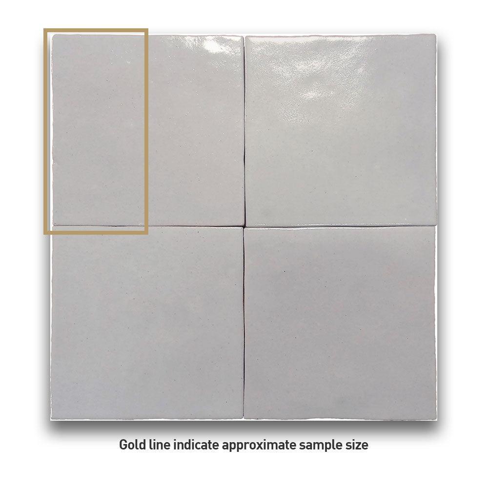 Premium Manara Clay Sidi Salt Off-White 10x10 Inch Zellige Glossy Ceramic Tile - Perfect for Kitchen Backsplash, Bathroom Walls & Moroccan-Inspired Home Decor