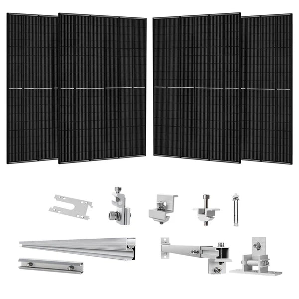 Nature's Generator 4 x 410 Watt Monocrystalline Solar Panels with Mounting Rack Kit | High-Efficiency Renewable Energy System for Home, RV & Off-Grid Power