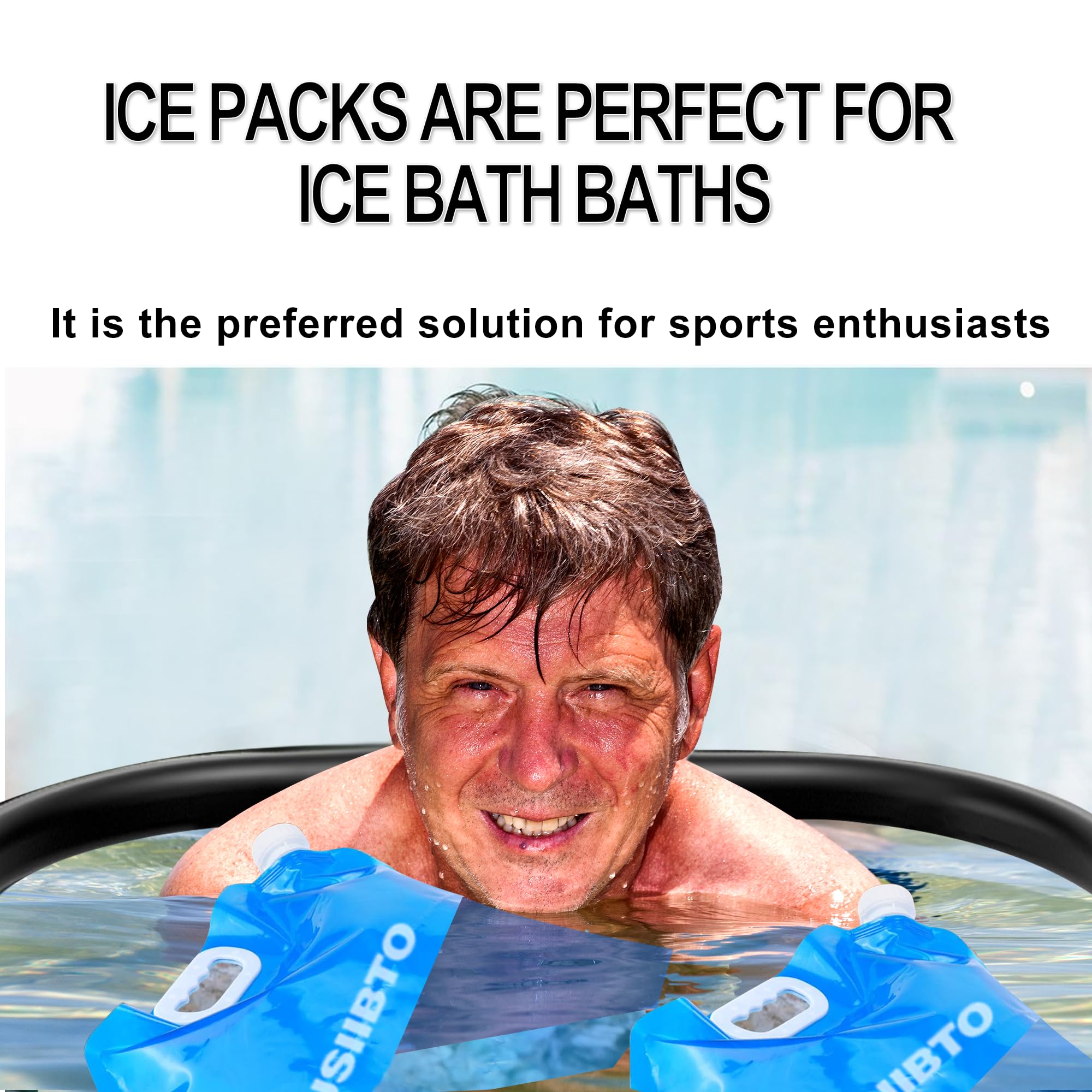 4 Pack 10L Ice Bath Bags for Cold Plunge Therapy - Portable Freezer Water Bathtub Bags for Athletes, Post-Workout Recovery & Muscle Pain Relief - Perfect for Home Gym, Sports Training & Physical Therapy (Model B)