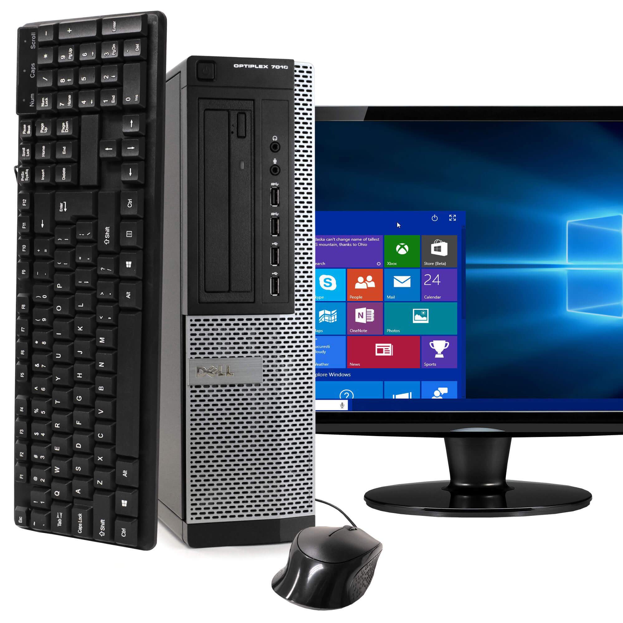 Refurbished Dell Optiplex 7010 Business Desktop Computer - Intel Core i5 Quad-Core 3.2GHz, 8GB RAM, 500GB HDD, 17