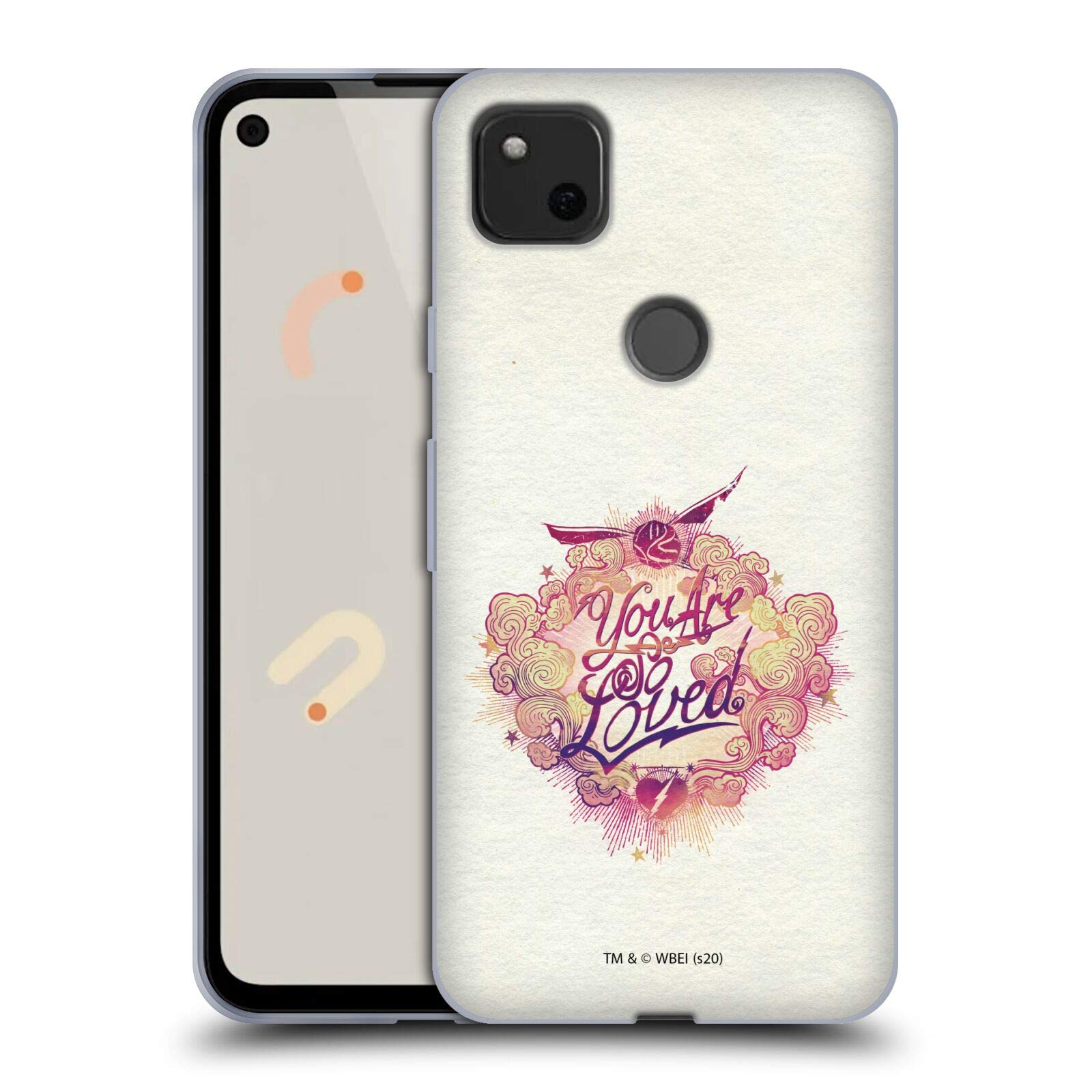 Harry Potter Deathly Hallows Soft Gel Case for Google Pixel 4a - Officially Licensed You Are So Loved XXVI Design - Protective Phone Cover for Fans, Gifts, and Daily Use