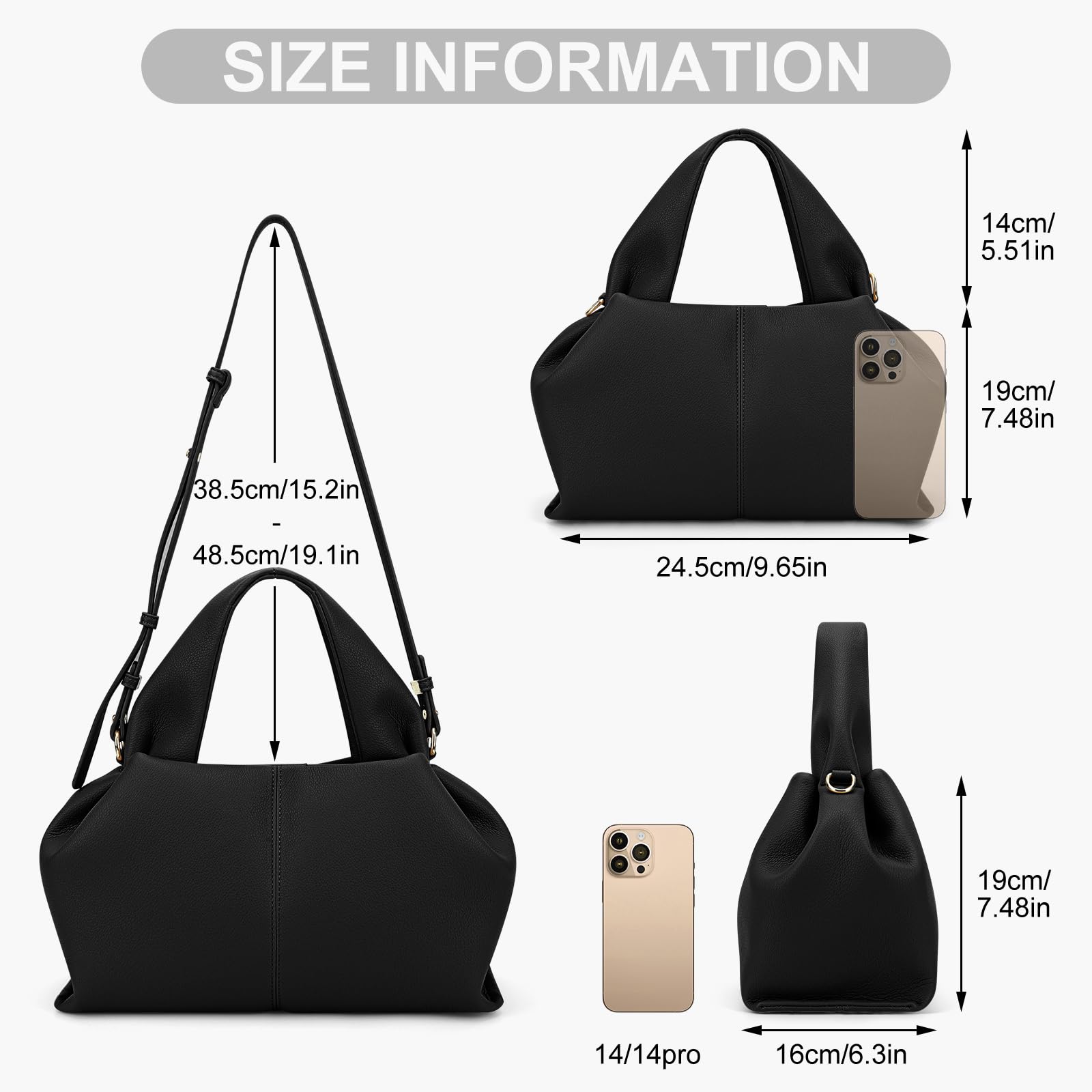 Stylish Women's Crossbody Bag - Fashionable Shoulder Purse & Chic Dumpling Cloud Satchel for Everyday Use, Work, Travel & Date Nights