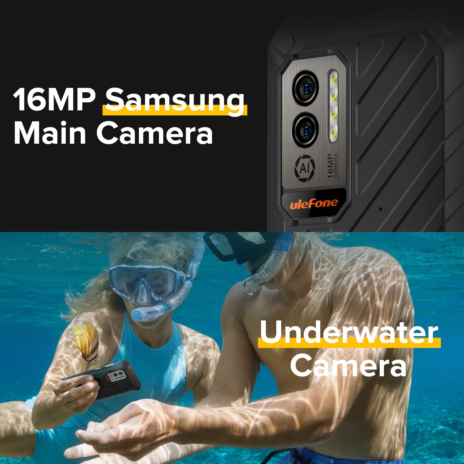 Ulefone Power Armor X11 Pro Rugged Smartphone - 8150mAh Battery, 8GB RAM 64GB ROM, Android 12 Octa-Core, 16MP Camera, 5.45