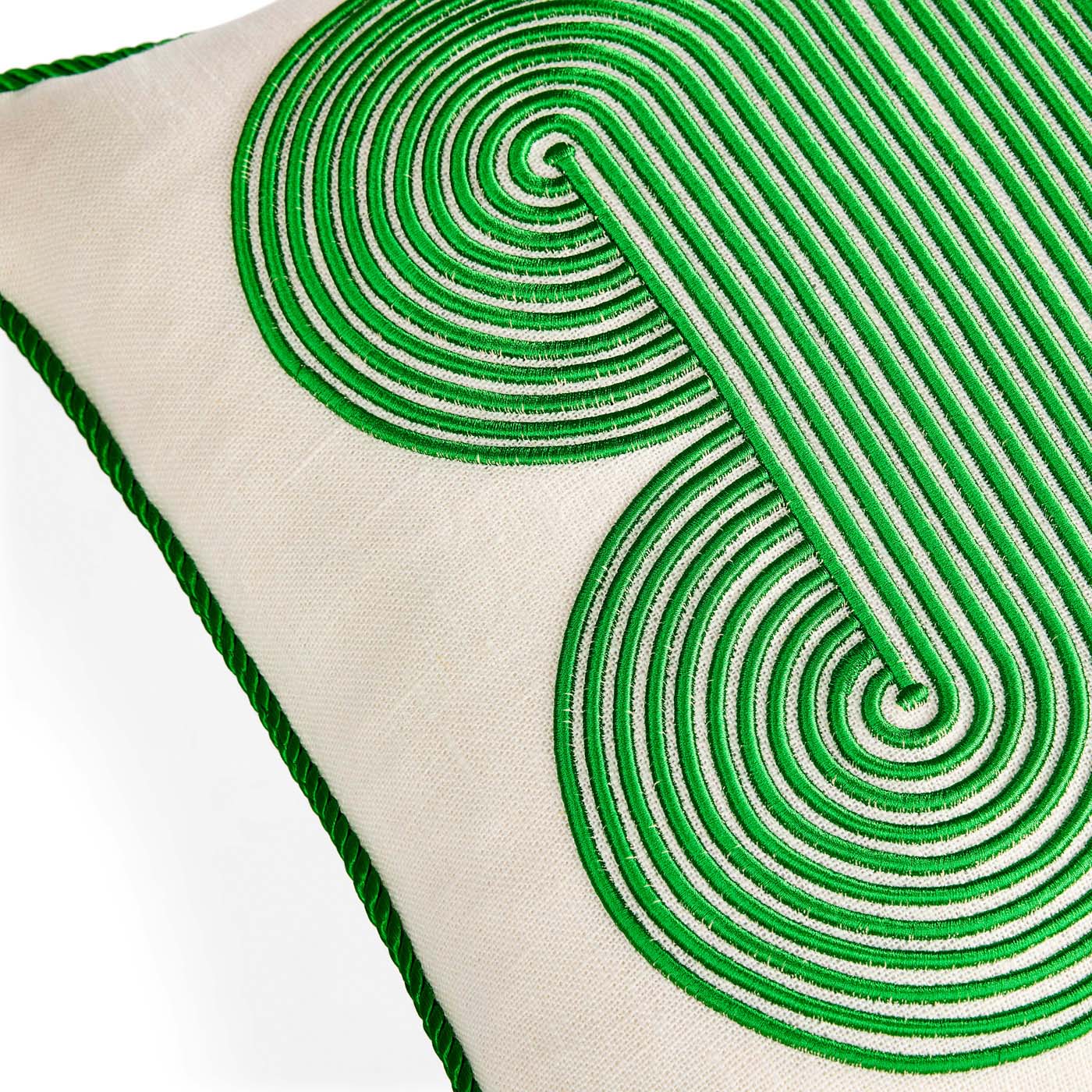 Pompidou Green Quatrefoil Decorative Throw Pillow Cover - Bohemian Home Decor for Living Room, Bedroom & Sofa