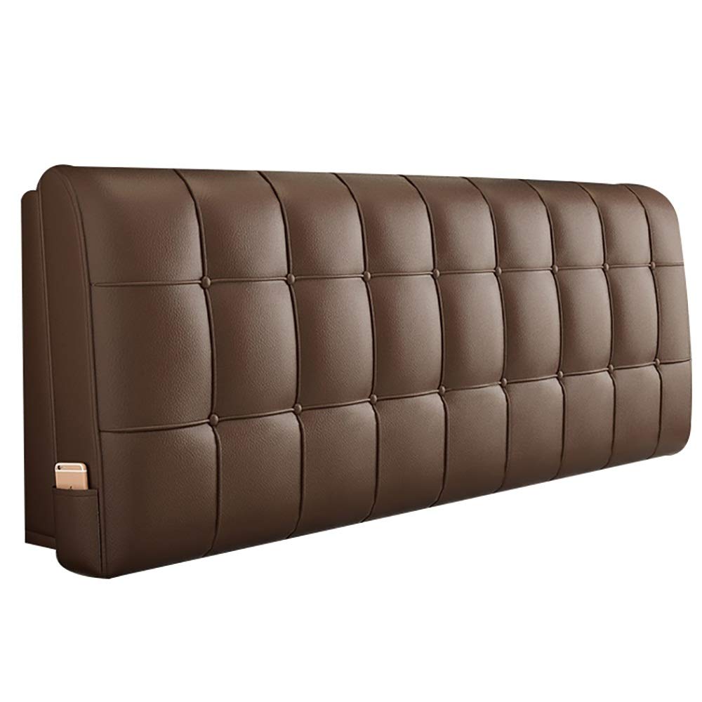 LXLIGHTS Bed Wedge Headboard Cushion - Waterproof & Easy to Clean, 6 Colors & 5 Sizes, Customizable (Brown, No Headboard-200cm) - Perfect for Reading, Watching TV, and Back Support in Bed