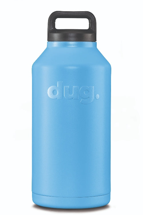 2L Large Water Bottle with Handle - BPA Free, Leak Proof, Durable & Portable - Ideal for Gym, Hiking, Travel & Outdoor Activities (Blue)