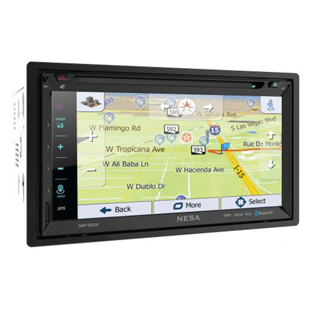 NESA NSP 652N 2 DIN Car Stereo with GPS Navigation & Android Auto - Bluetooth Multimedia Receiver for Hands-Free Calling & Music Streaming | Perfect for Road Trips & Daily Commutes