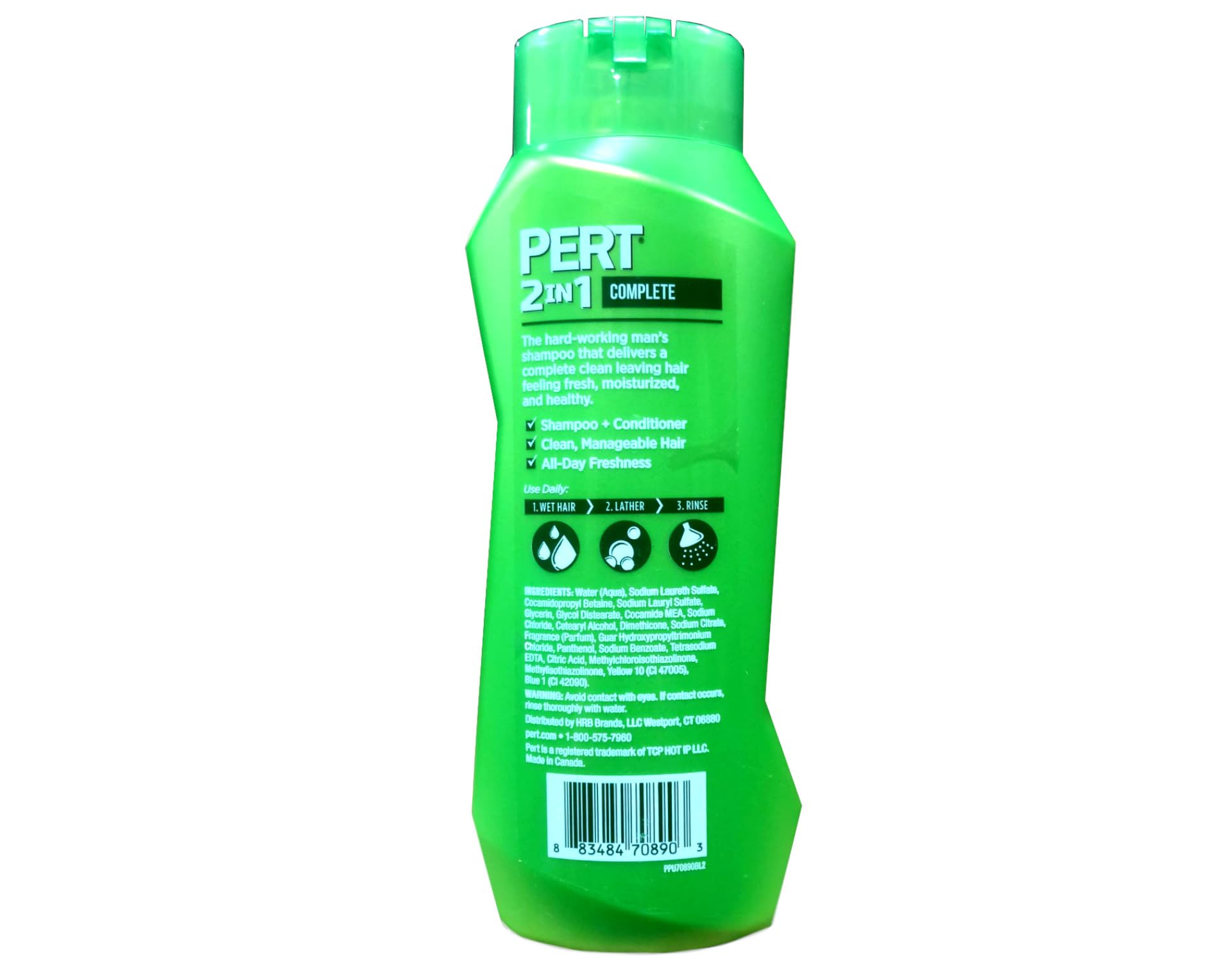 Pert Classic Clean 2 In 1 Shampoo & Conditioner for Normal Hair - 25.4 oz (Pack of 5) - Daily Hair Care for Soft, Shiny & Manageable Hair - Perfect for Home, Gym & Travel Use