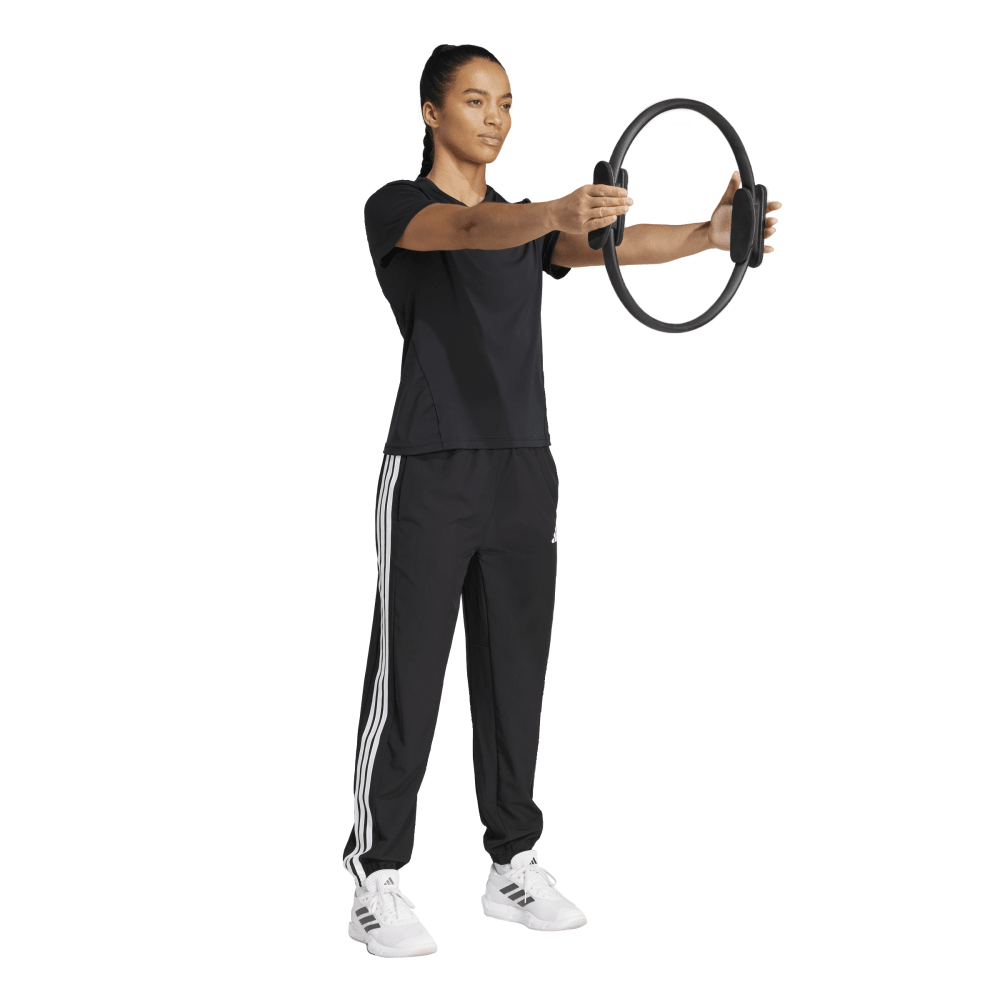 Adidas Train Essentials 3-Stripes Women's Woven Athletic Pants - Comfortable Workout & Lounge Pants for Yoga, Running & Casual Wear