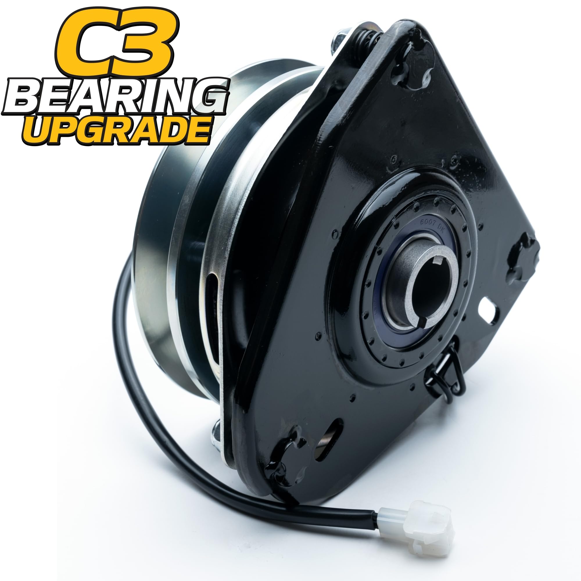 High Torque 110ft-lb HD Switch Electric PTO Clutch with Replaceable Bearing - Compatible with Husqvarna, Craftsman, Poulan, Jonsered Mowers (Model 587241601, 53594500, GT1A-EH07, GT1.5A-EH07) - Perfect for Lawn Mower Maintenance & Tractor Repairs