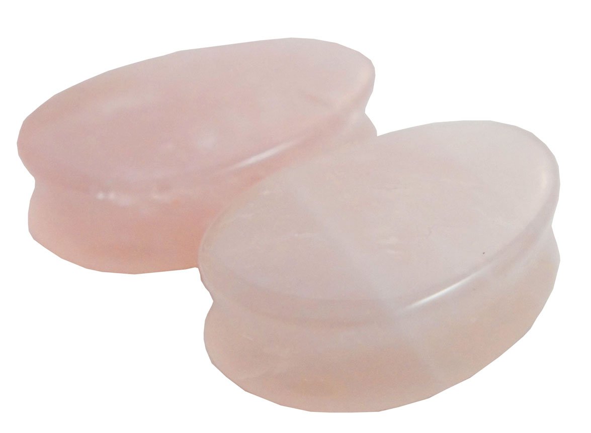 Bandaru Organics Rose Quartz Teardrop Double Flared Stone Plugs - Natural Gemstone Ear Gauges for Stretching, Healing & Spiritual Balance | Perfect for Yoga, Meditation & Boho Fashion