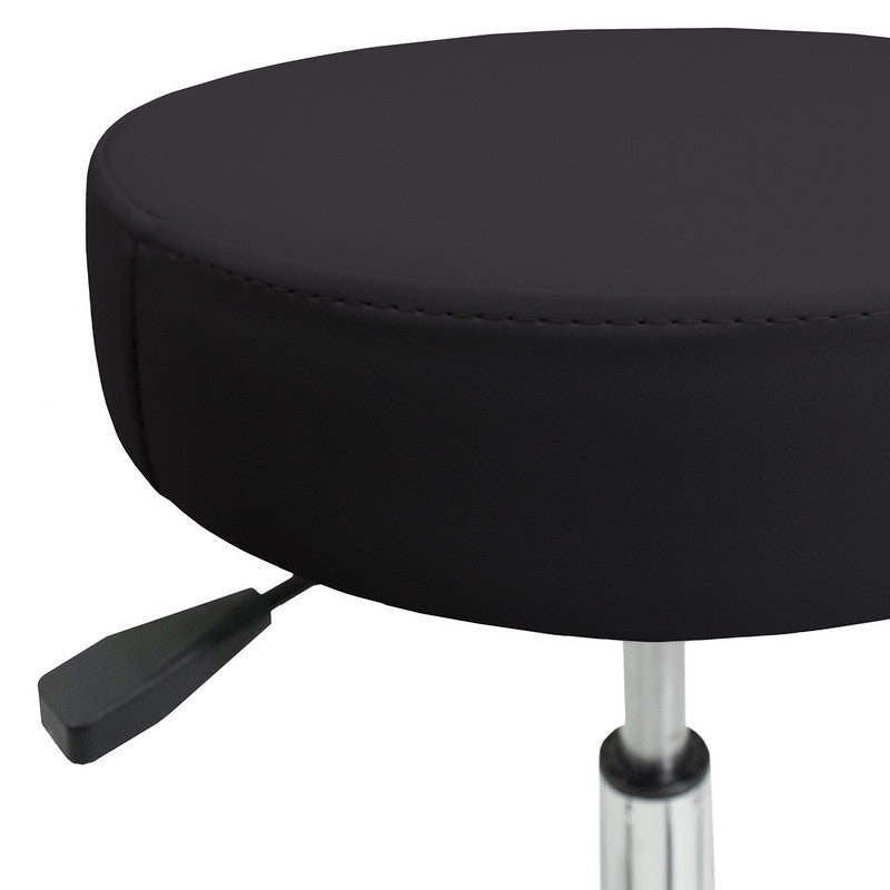 Earthlite Pneumatic Rolling Massage Stool with Adjustable Height & Optional Backrest - Perfect for Massage Therapists, Chiropractors & Home Use