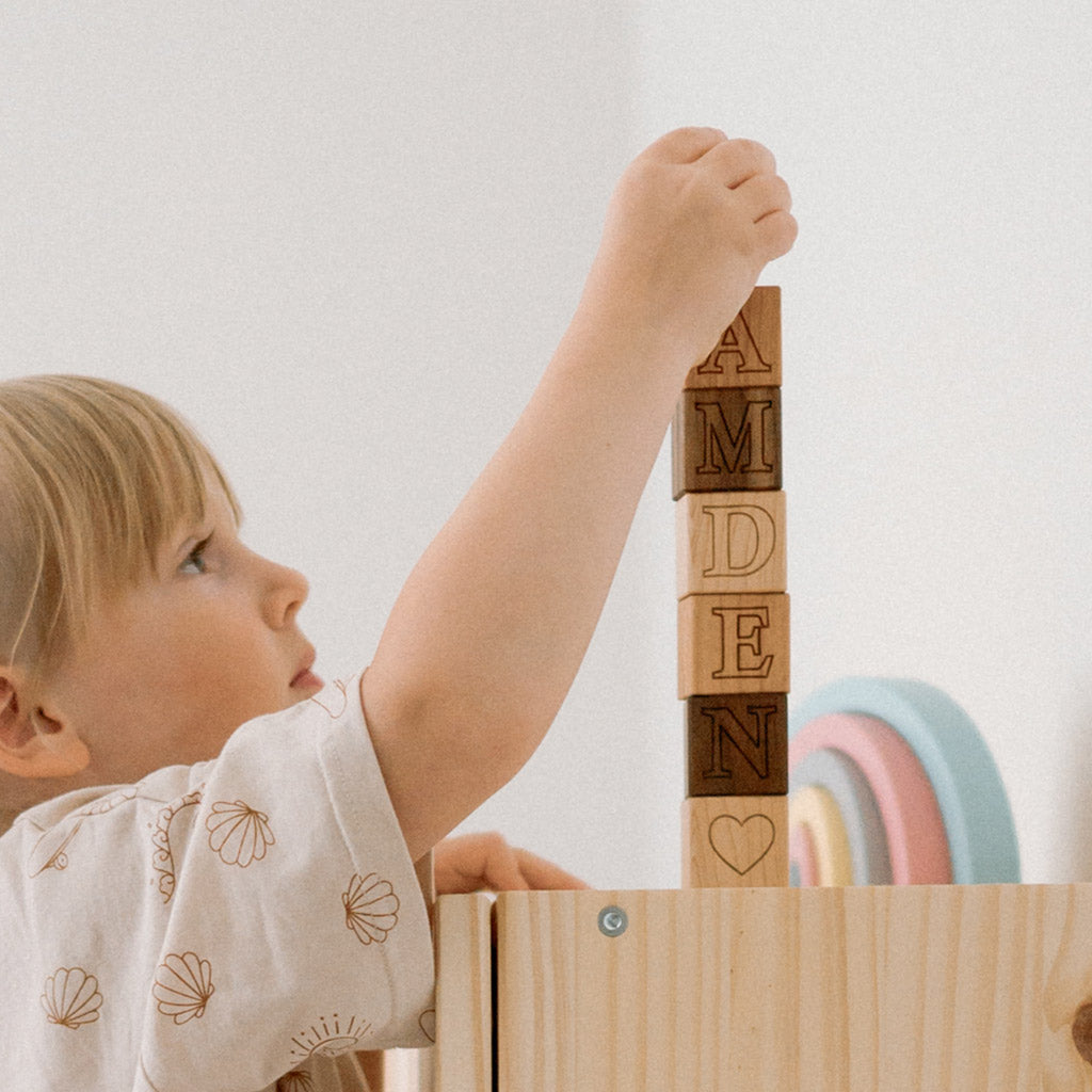 Personalized Wooden Name Blocks for Kids - Custom Nursery Decor, Baby Shower Gift & Room Decoration - Perfect for Birthdays, Christenings & Playroom Decor
