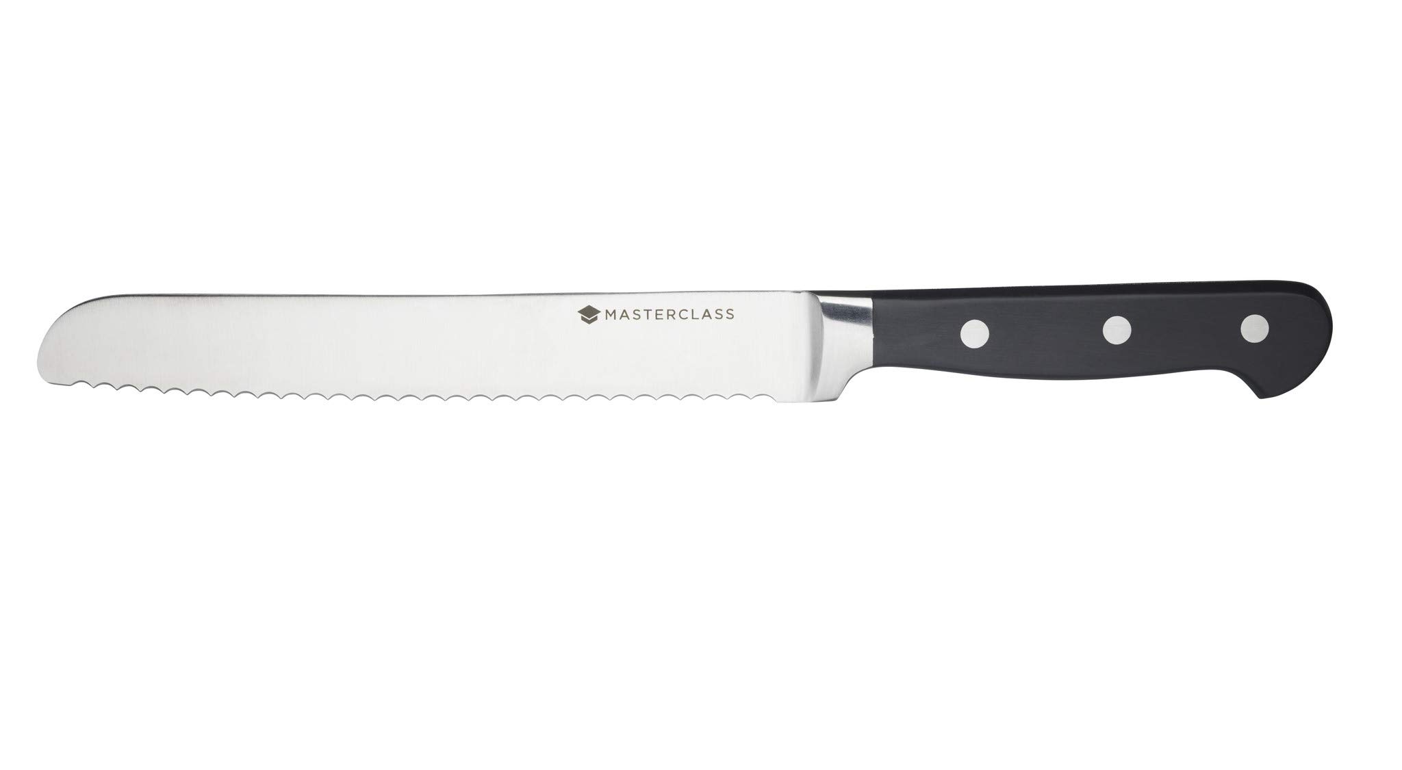 Premium Serrated Bread Knife 8 Inch (20cm) with Blunt Rounded Tip - Durable Stainless Steel Blade for Slicing Bread, Cakes & Pastries - Includes Hanging Display Pack - Perfect for Bakeries, Kitchens & Gift Giving