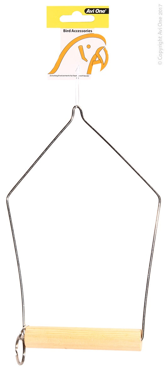 Avi One Triangle Swing Perch Small - Bird Cage Accessory for Parrots & Small Birds - Perfect for Climbing, Playing & Relaxing in Bird Cages