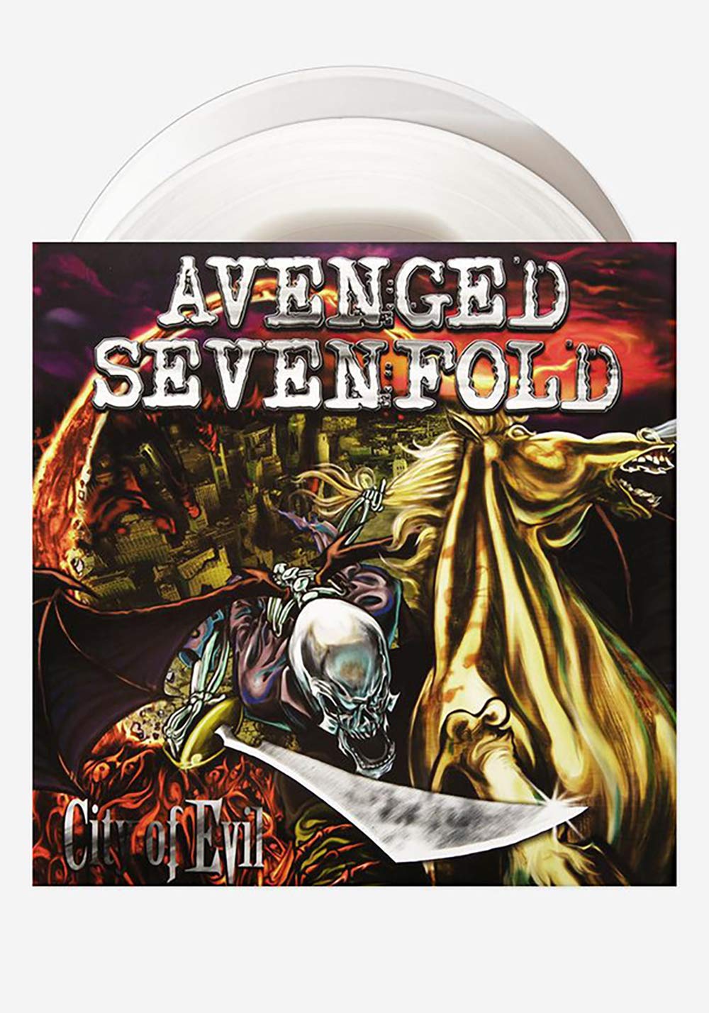 City Of Evil - Exclusive Grey Inside Clear Vinyl Record VG+NM Condition - Perfect for Collectors & Music Enthusiasts