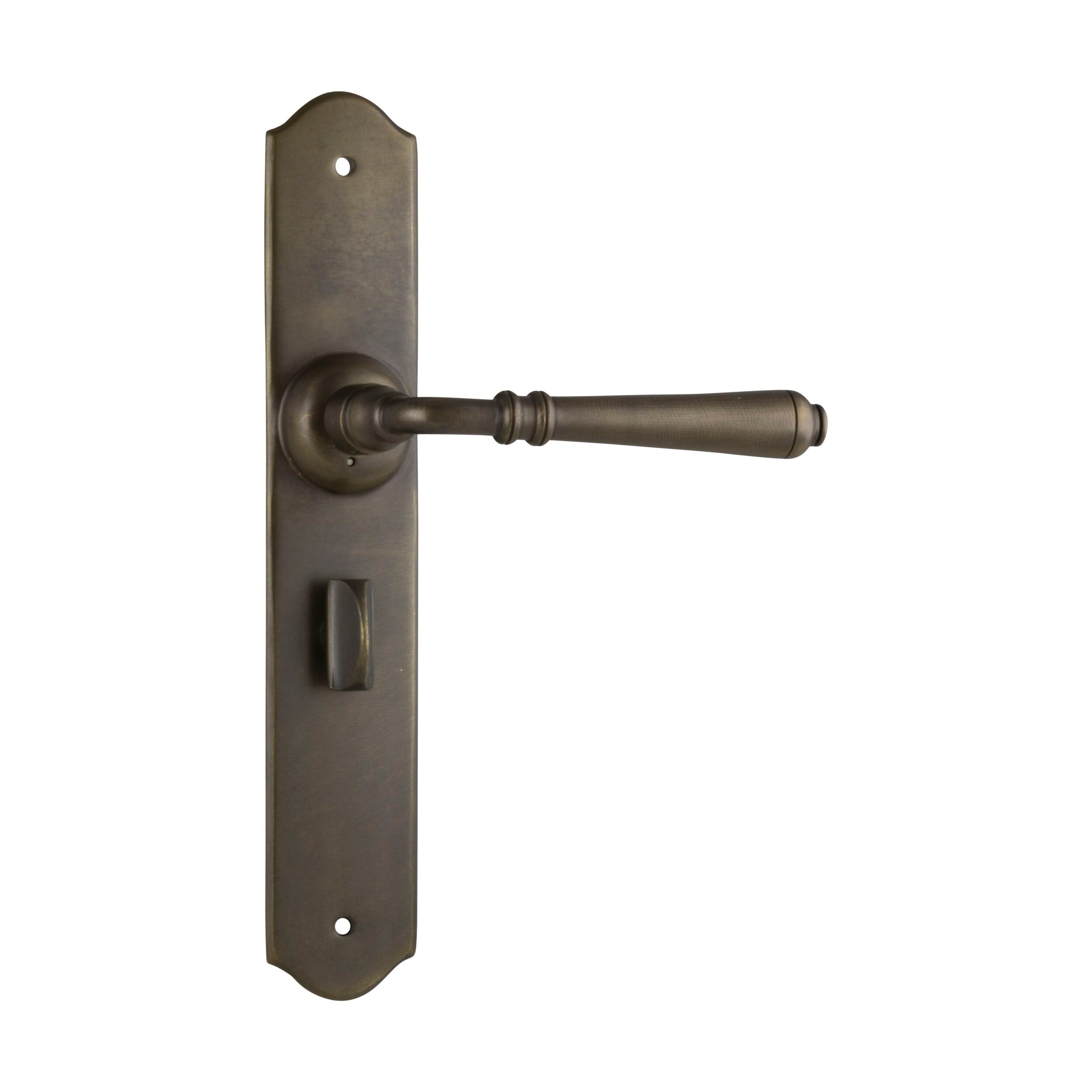 0774P Antique Brass Door Lever Reims Privacy Pair - 240mm x 40mm x 70mm - Perfect for Bedroom, Bathroom & Interior Doors - Vintage Style Hardware for Home Decor