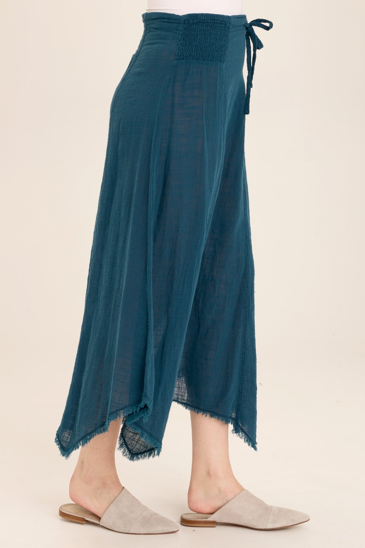 Zuri Gauze Handkerchief Casual Midi Skirt - Breathable Summer Skirt for Women | Boho Beach Skirt, Vacation Dress, Lounge Skirt for Casual Outings & Travel