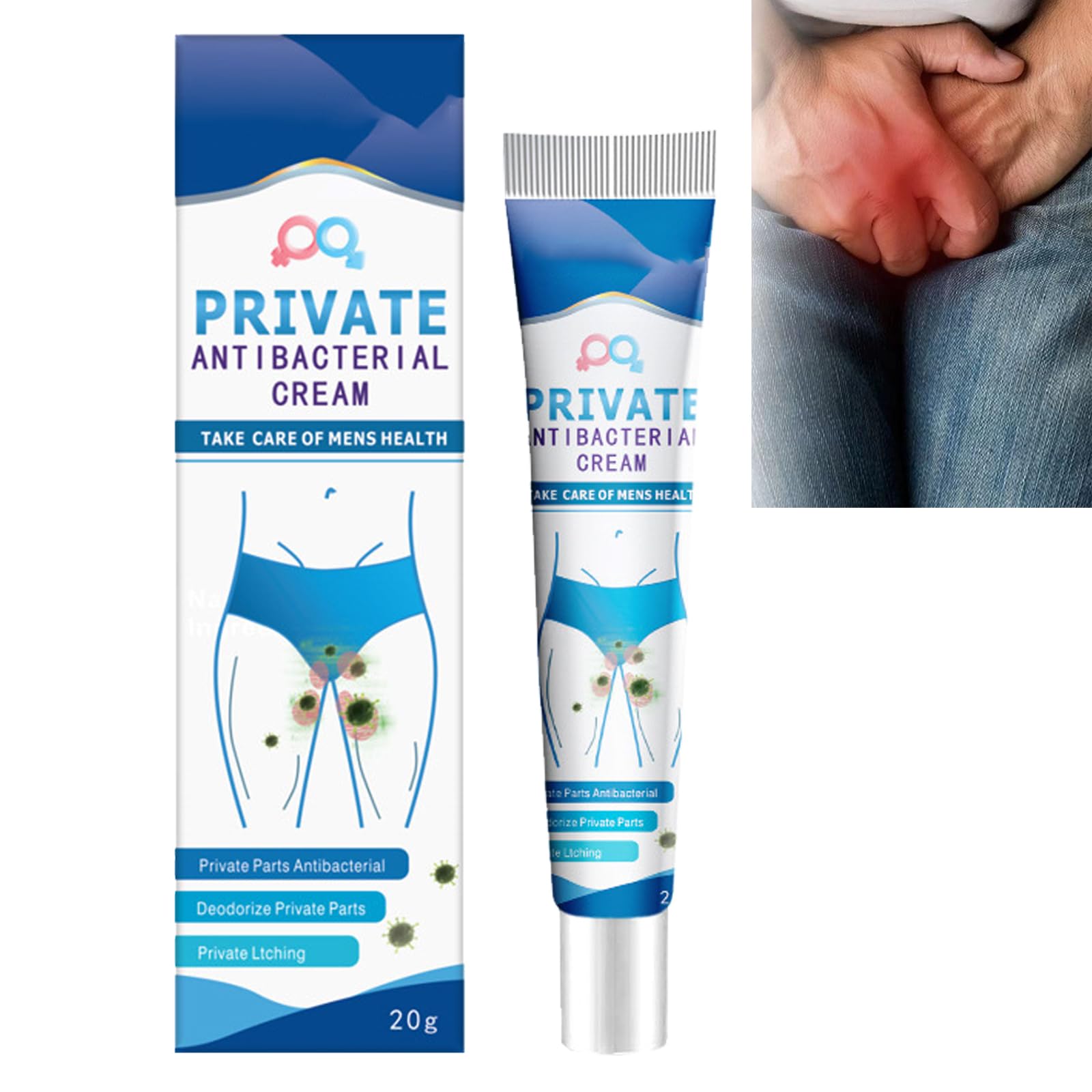 Anti Itch Cream for Men & Women - Fast Itching Relief Treatment for Private Areas & Skin Irritation - 20g Soothing Antipruritic Ointment - Perfect for Eczema, Rashes & Bug Bites