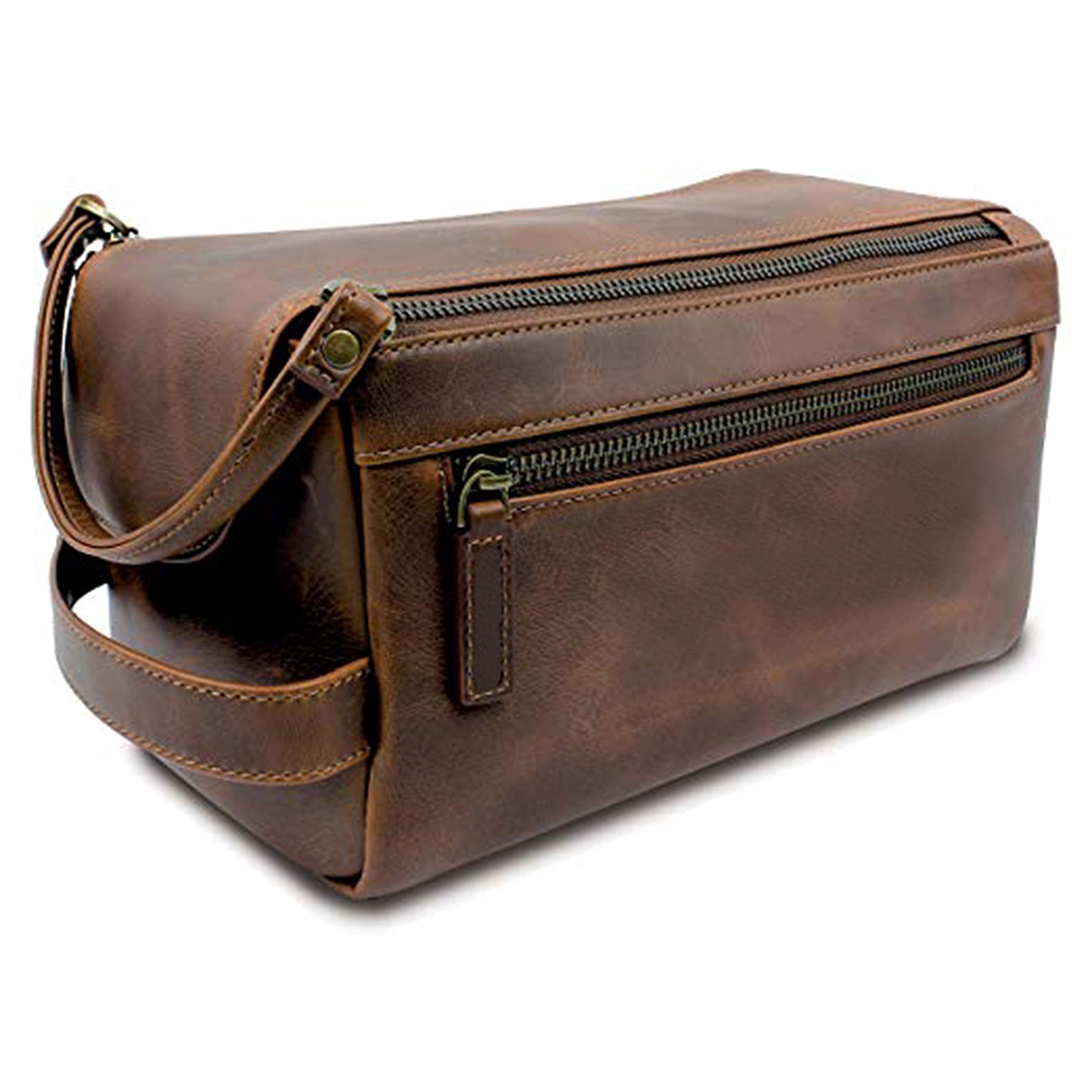 Premium 32 Inch Leather Luggage Duffle Bag for Travel - Weekender Carry-On with Free Toiletry Bag - Perfect for Business Trips, Gym, and Weekend Getaways