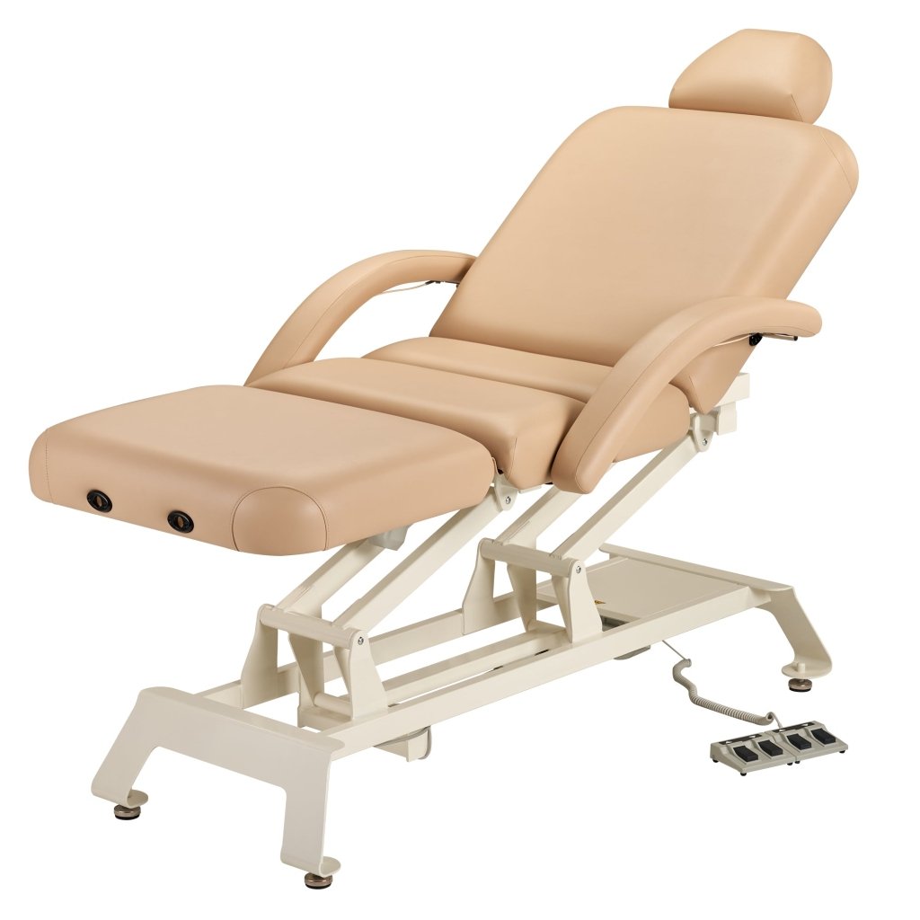 Premium Camino Deluxe Massage Table ECD 8100 - Professional Portable Spa Table with Adjustable Height, Beige | Perfect for Massage Therapists, Home Spa, and Physical Therapy Clinics