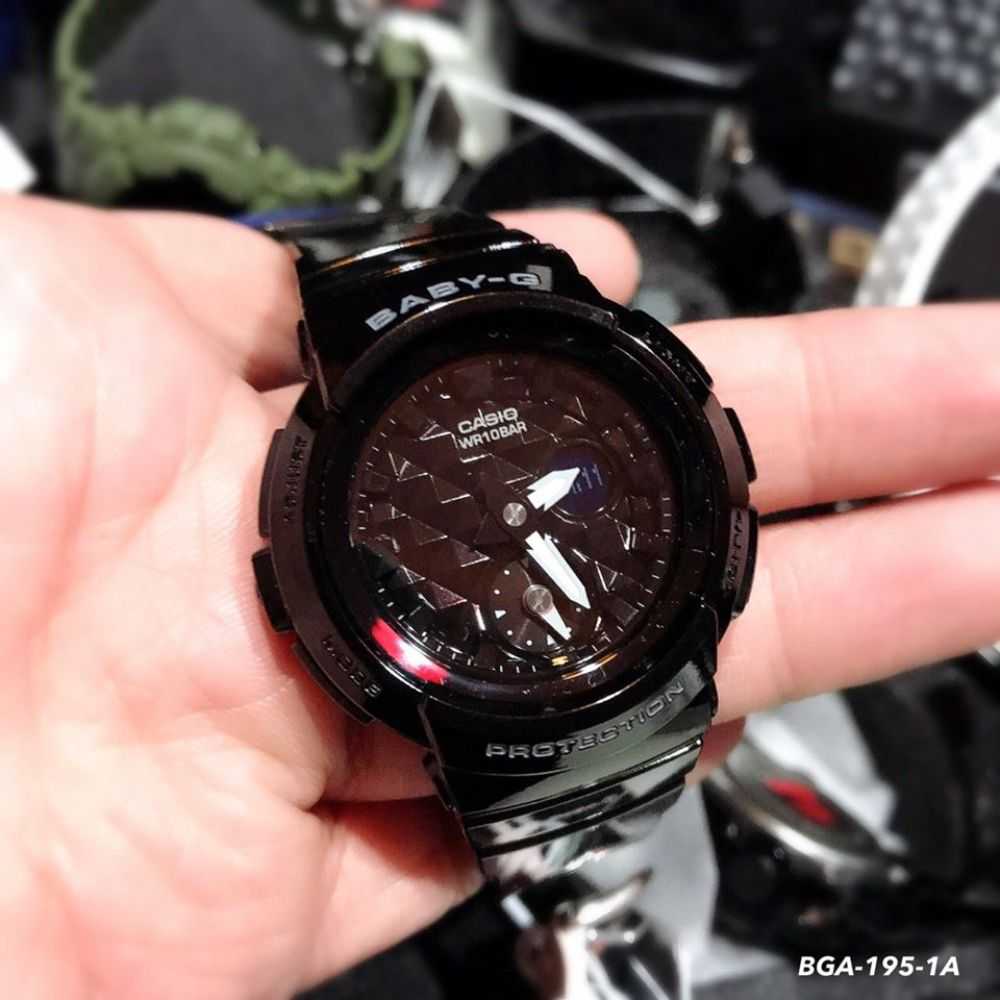 Casio Baby-G BGA-195-1ADR Digital Sport Watch for Women - Water Resistant, Shock Resistant, LED Light - Perfect for Running, Swimming & Outdoor Activities