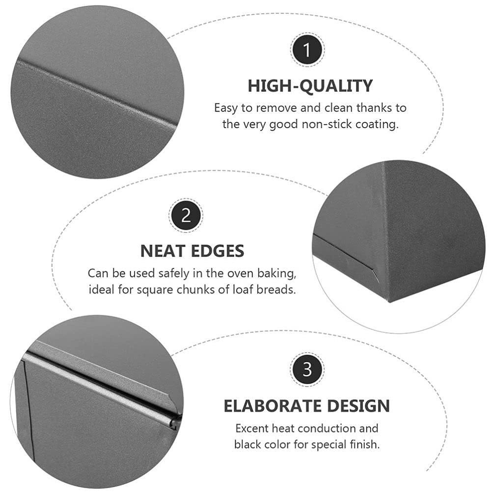 **Cabilock 2-Piece Non-Stick Carbon Steel Bread Baking Pan Set with Lids - Perfect for Baking Bread, Cakes, Quiche, Brownies & Hot Dog Buns - Ideal for Home Bakers & Holiday Baking**