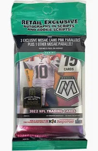 2022 Panini Mosaic Football Cello Pack - Premium Trading Cards for Collectors & Fans | Perfect for Sports Memorabilia, Gift Giving & Investment