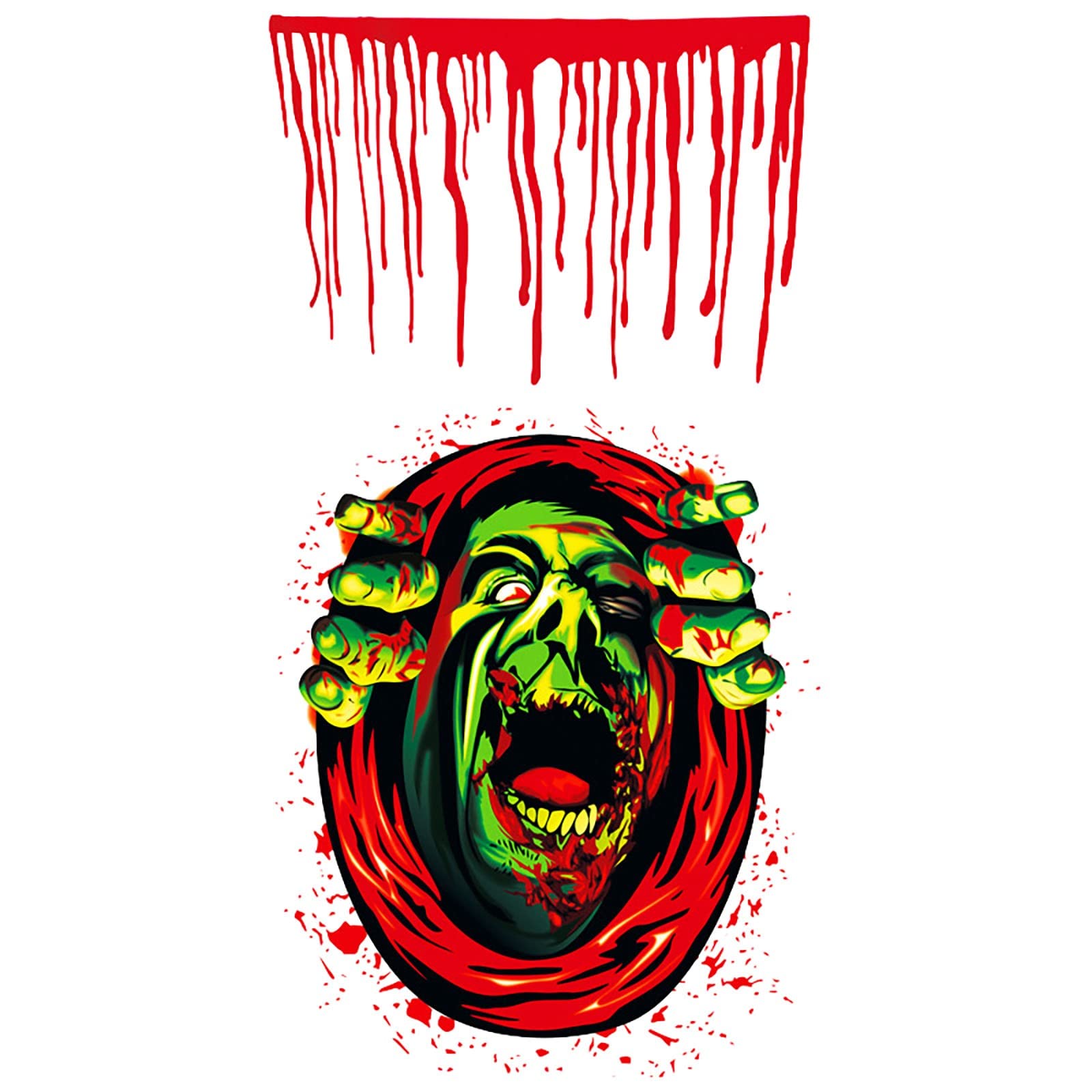 Halloween Horror Toilet Cover Stickers - Creative Removable Waterproof Bathroom Decals for Helmet & Wall Decor (Size C) - Perfect for Spooky Bathroom, Party & Home Decorations