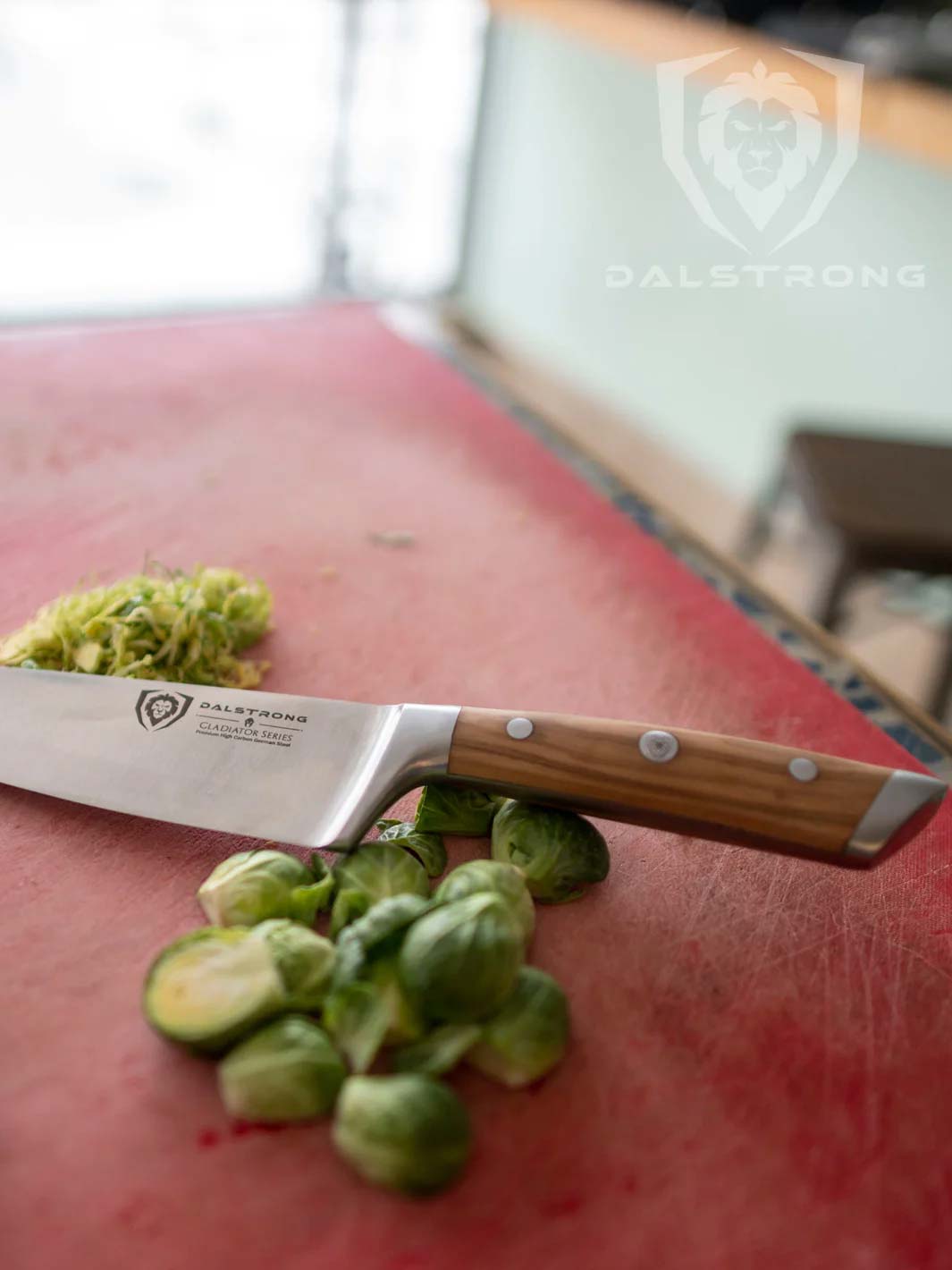 Dalstrong Gladiator Series 8-Inch Chef Knife with Olive Wood Handle - Professional Kitchen Knife for Slicing, Dicing & Chopping - Perfect for Home Cooks & Professional Chefs