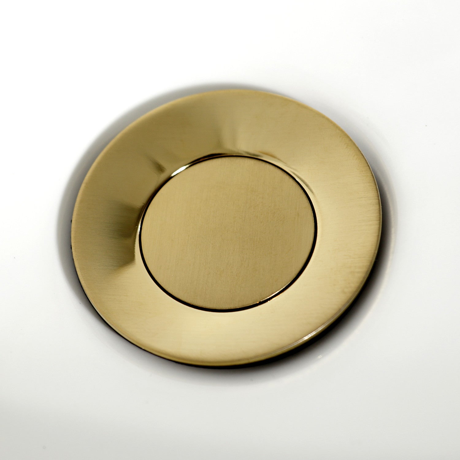 KB327ACL Brushed Brass 3-Handle Deck Mount Bidet Faucet with Vertical Spray & Brass Pop-Up - Perfect for Modern Bathrooms, Powder Rooms & Luxury Home Upgrades