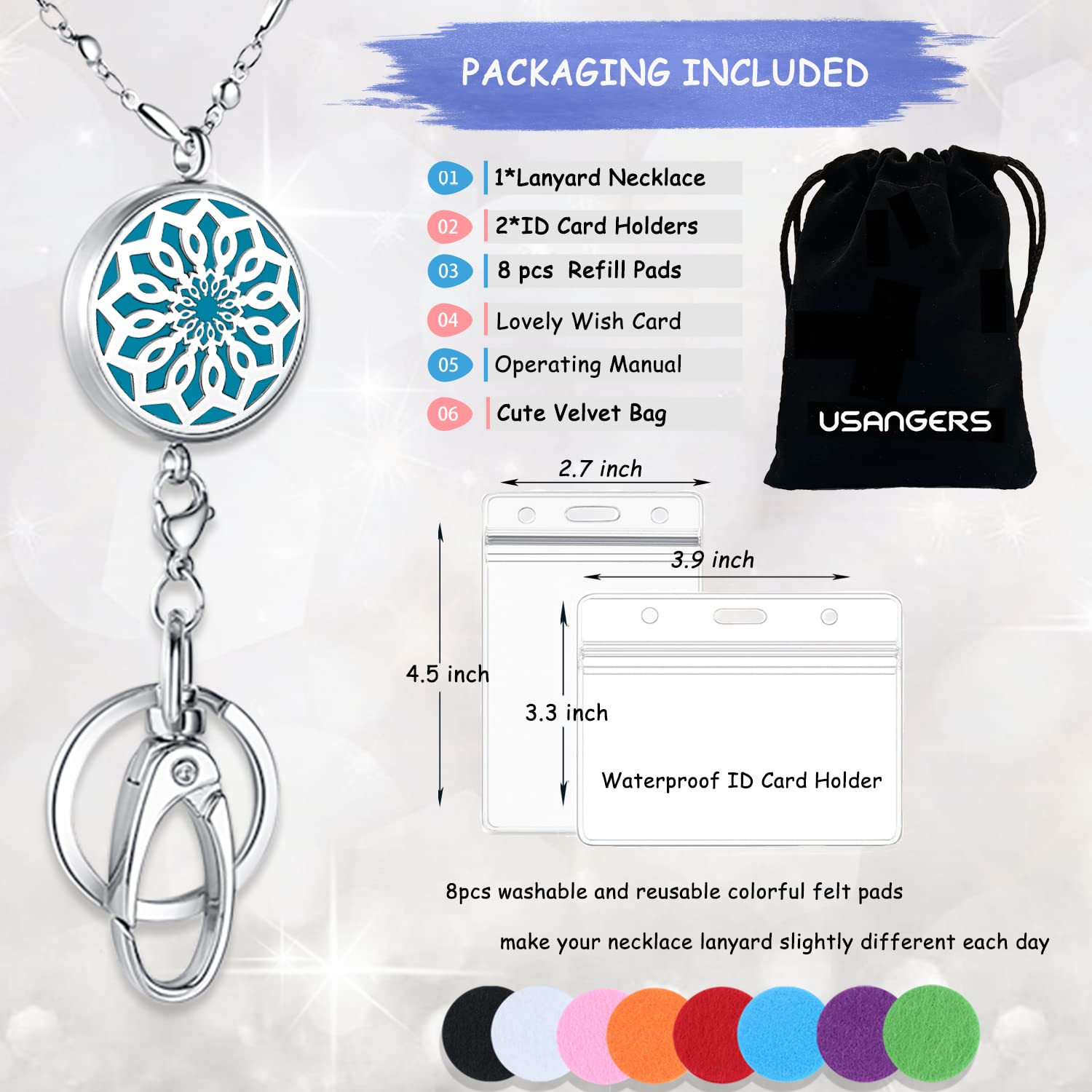 Stylish Stainless Steel Lanyard for ID Badges - Nurse, Teacher & Office Work Jewelry