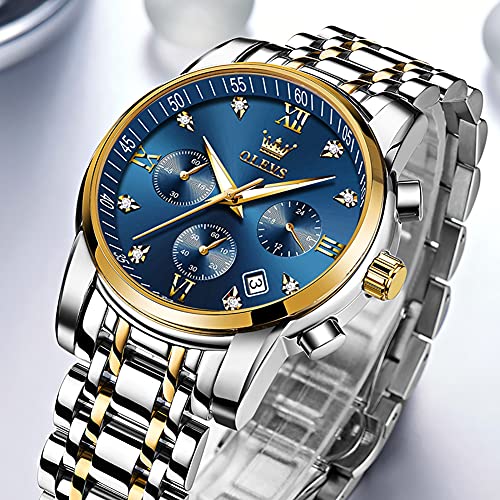 2858-silver Gold-blue Face