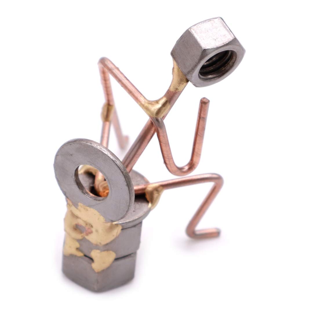 Handmade Metal Art Figurine - Unique Desk Accessory & Office Décor | Perfect Gift for Boss, Plumber or Collectors | Ideal for Home, Office & Bathroom Display