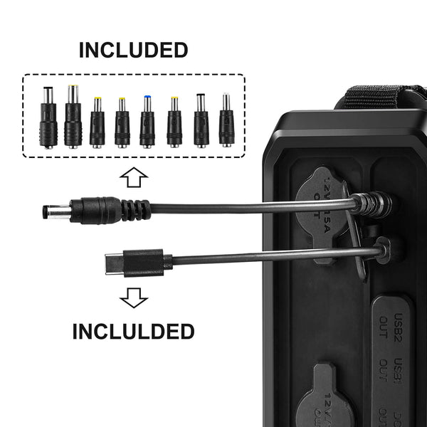96000mAh 307.2Wh Portable Power Station - Solar Generator for Camping, Outdoor Adventures & Emergency Backup Power