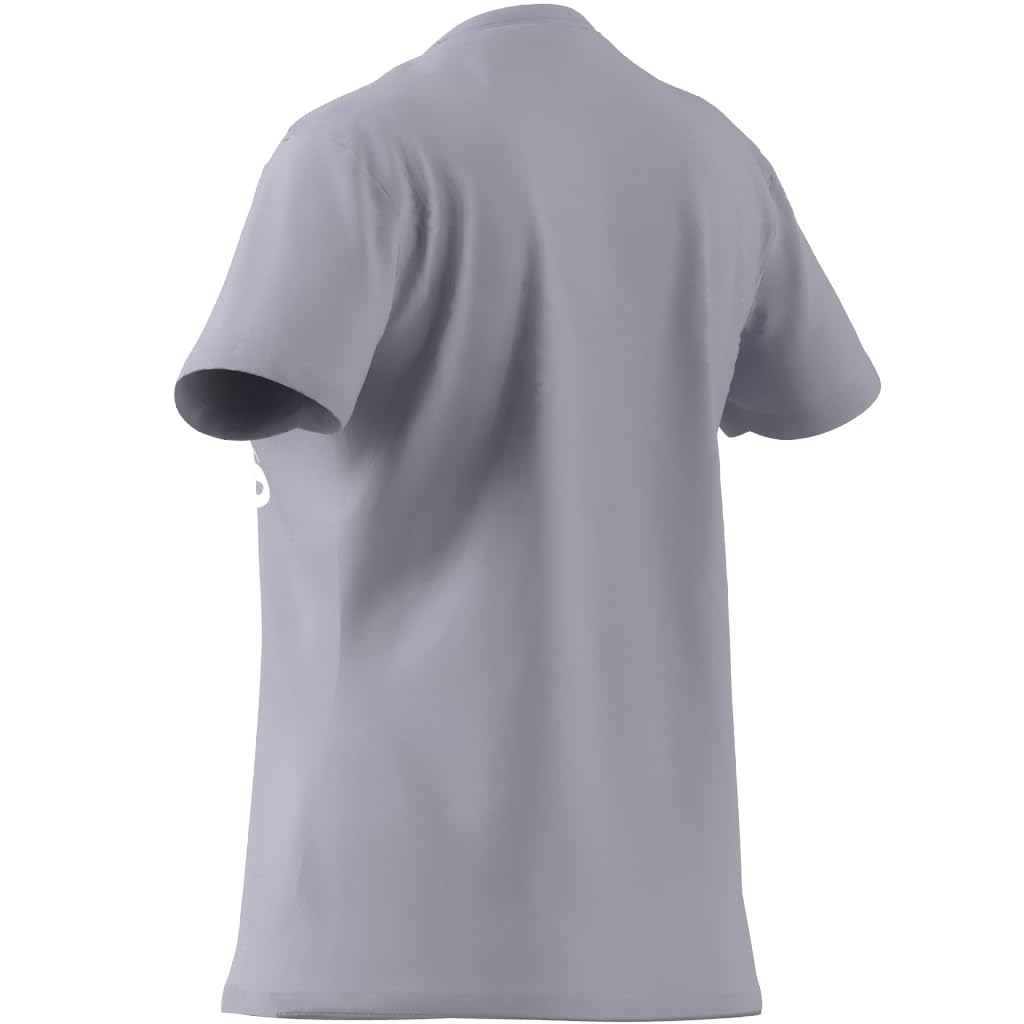 adidas Women's Essential Logo Loungewear T-Shirt - Soft Cotton Comfort for Casual Wear, Home Relaxation & Athleisure Outfits