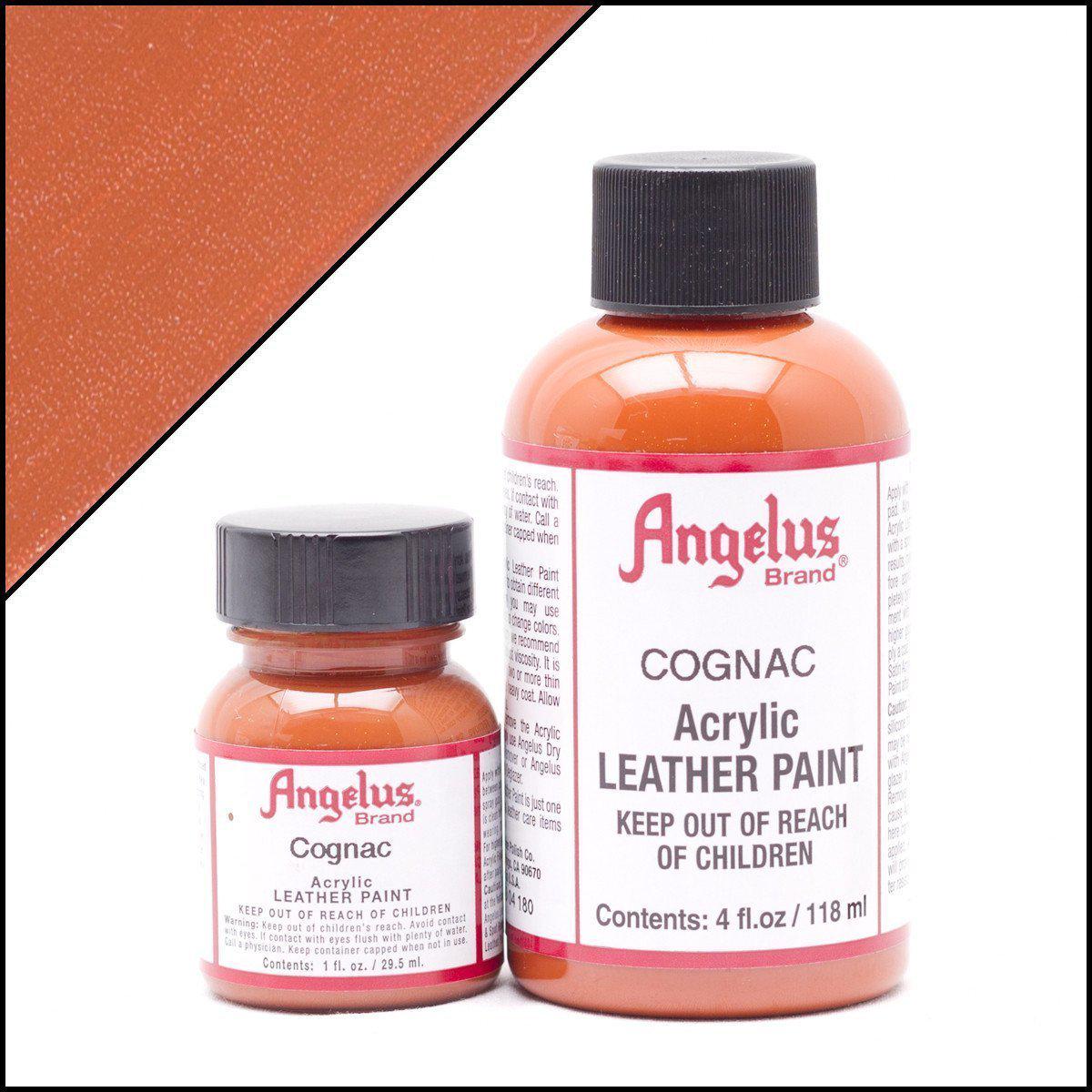 Premium Cognac Angelus Leather Paint - 1oz Bottle for Leather Repair, Shoe Restoration & DIY Craft Projects - Perfect for Handbags, Boots, Furniture & More