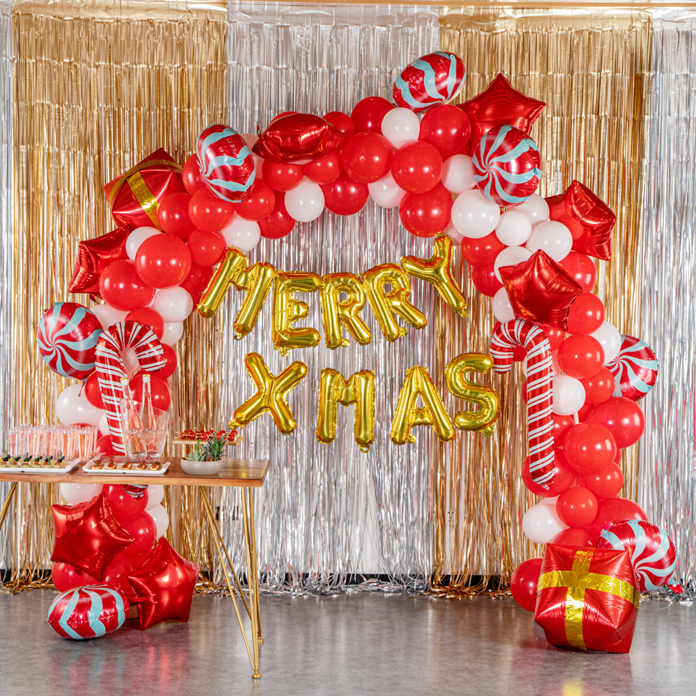 Balloonify Holiday Balloon Arch Garland Kit - 141 Pieces Party Decorations for Christmas, Birthday, Wedding | Includes Arch Strip, Balloon Ties & Pump Accessories | Perfect for Indoor/Outdoor Events
