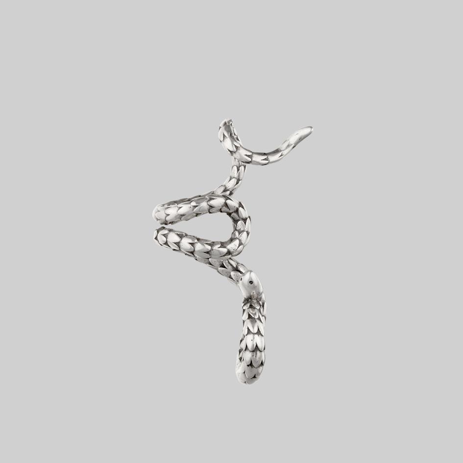 Minerva Snake Ear Wrap Cuff - Sterling Silver Boho Jewelry for Women, Perfect for Parties, Weddings & Everyday Fashion